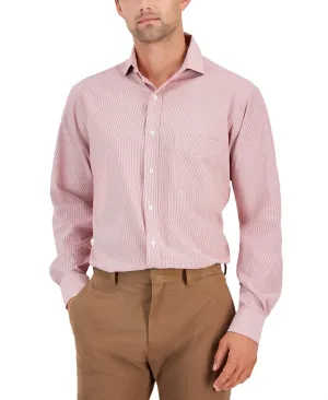 Club Room Dress Shirt Men's  Pink Striped Button Up Collared UPS488 Weekend Outfit