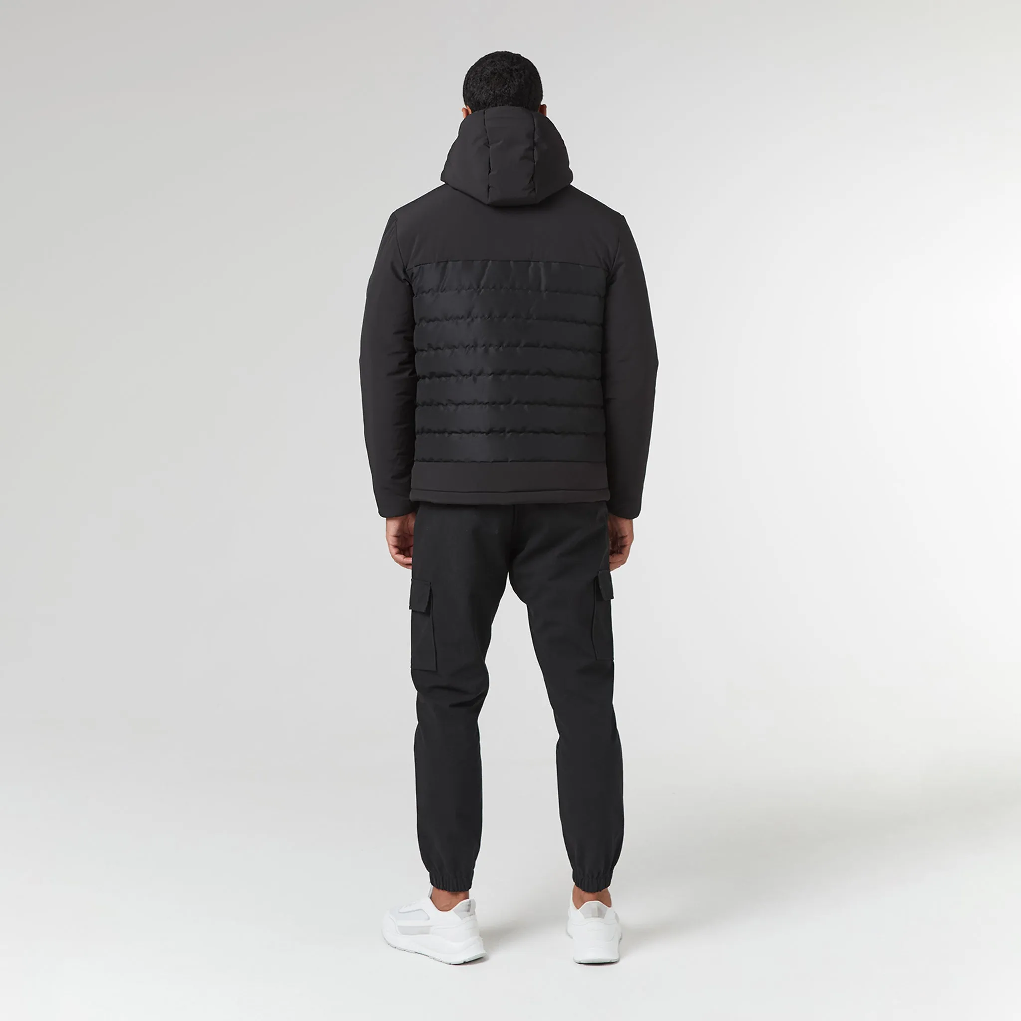 Contrast Soft Shell Jacket | Black FullCoverageHood