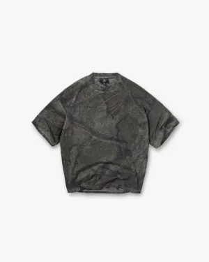 Initial Overdye Realtree? Oversized T-Shirt - Overdyed Black Essential Wardrobe