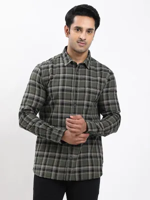 Fairtrade Men Checked Full Sleeve Cotton Shirt Temperature Regulating Chic Layer