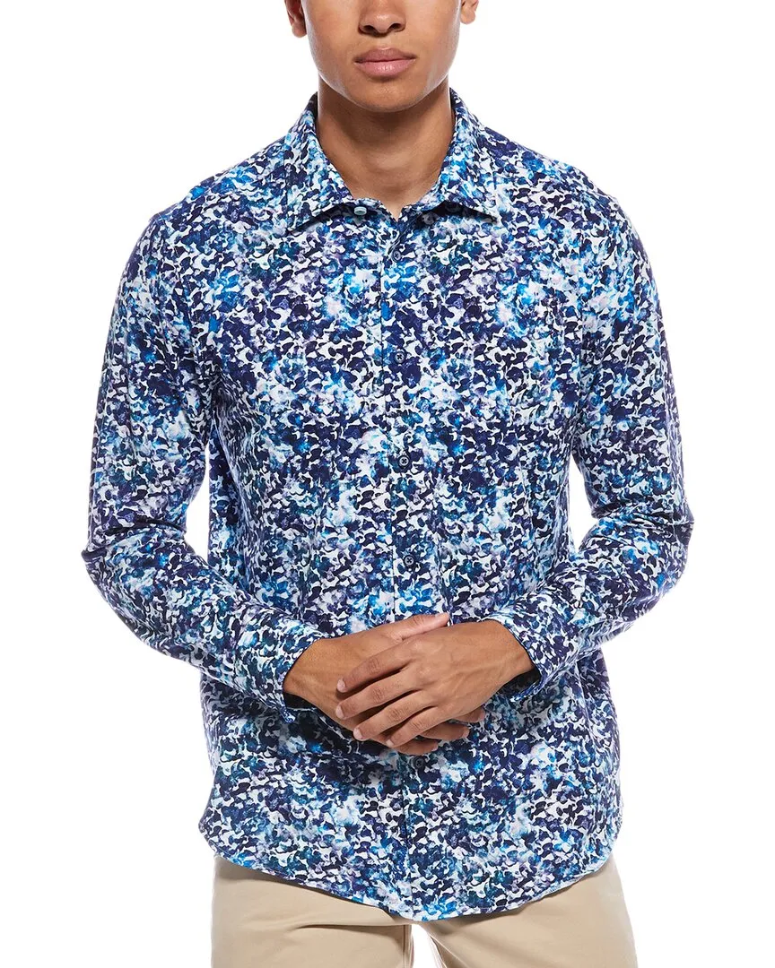Robert Graham Harrison Classic Fit Knit Shirt Anti-static