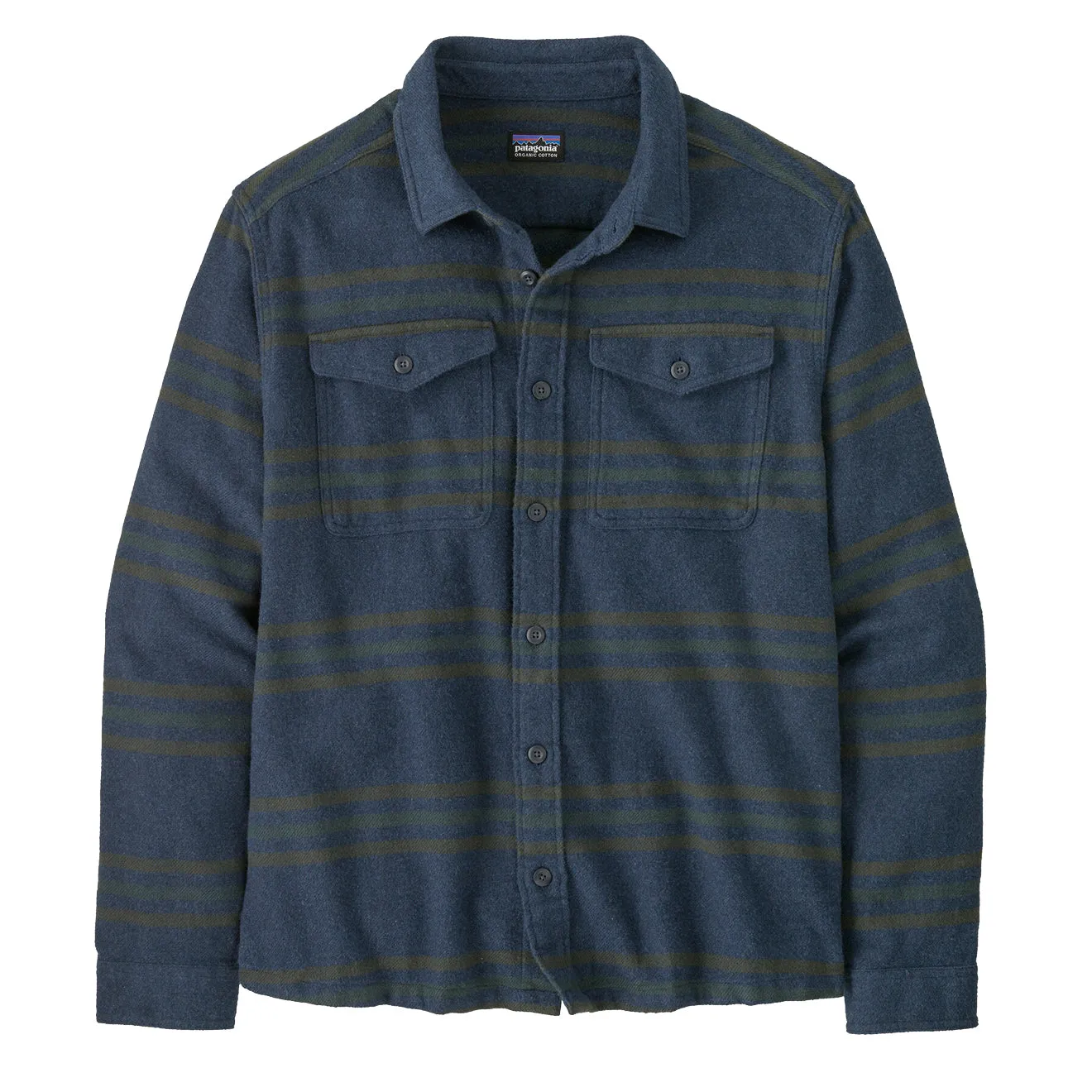 Affordable Luxury Stretch Fit Technology Patagonia Fjord Flannel Shirt Treelined / Smolder Blue