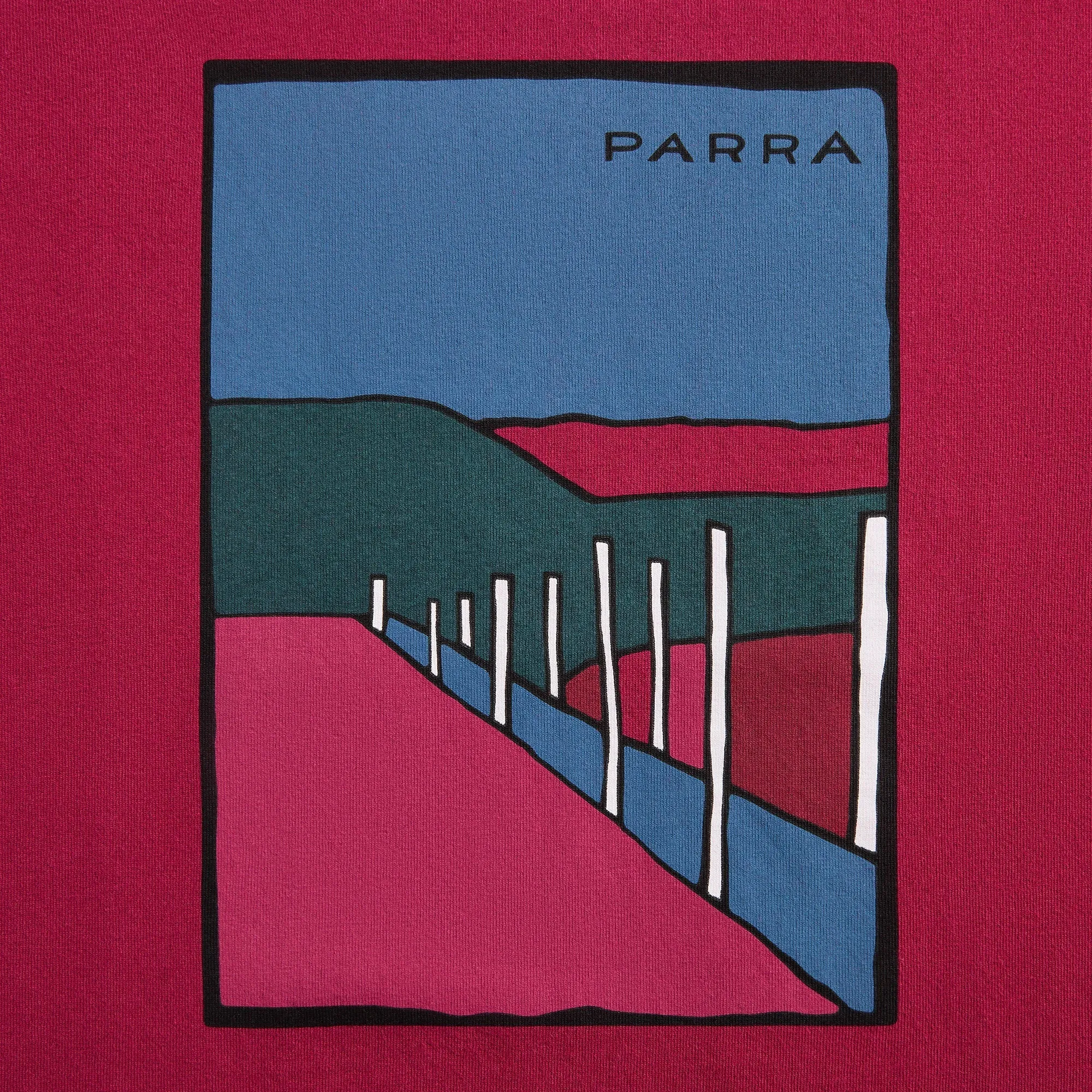 BreathableMeshLining loose but not baggy by Parra Beach Parking Tee - Raspberry