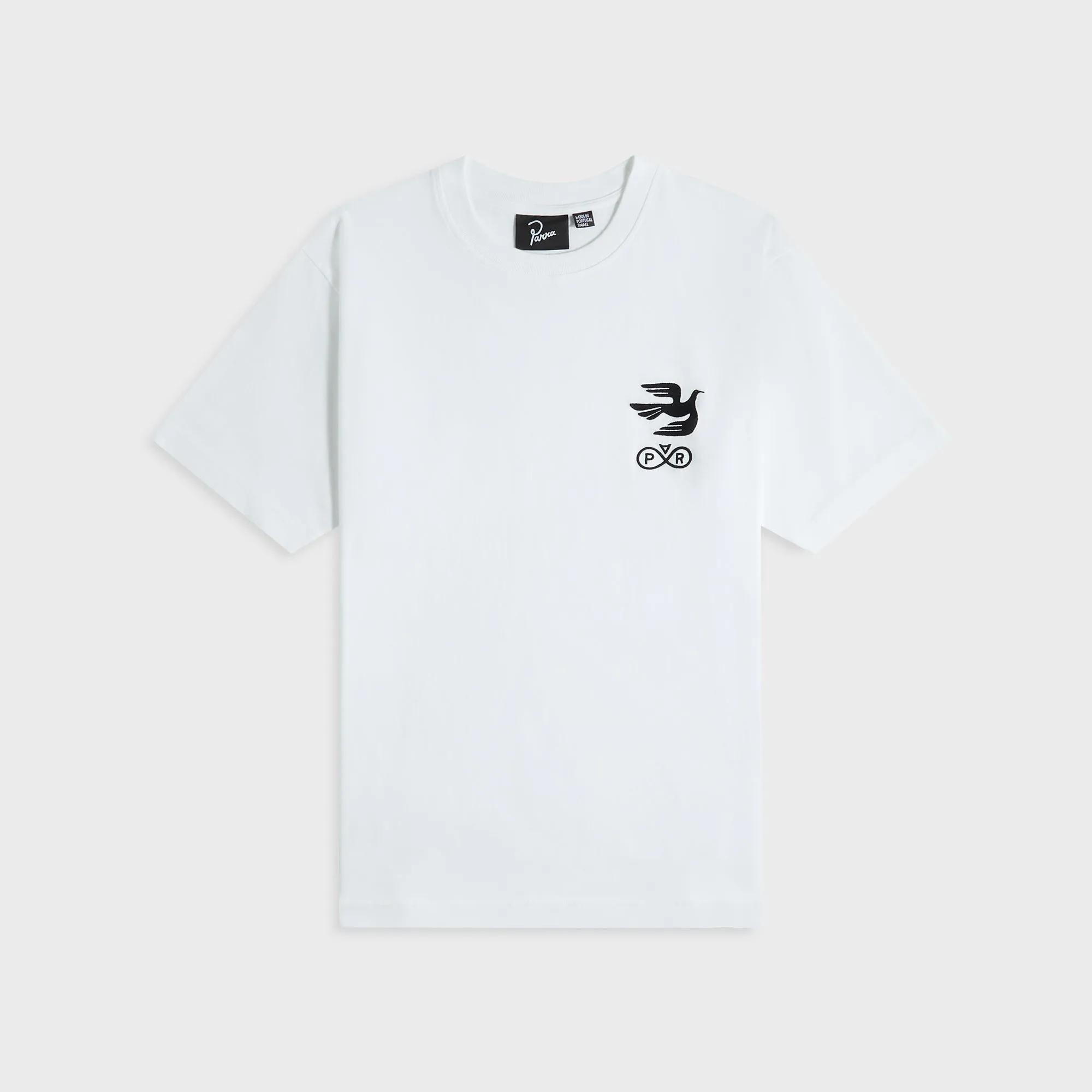 Casual Flex Yarn Dyed Fabric by Parra Infinite Bird Logo Tee - White
