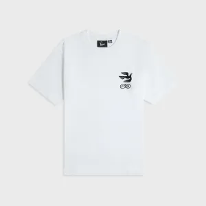 by Parra Infinite Bird Logo Tee - White SeamFreeShoulders Stylish and Cozy