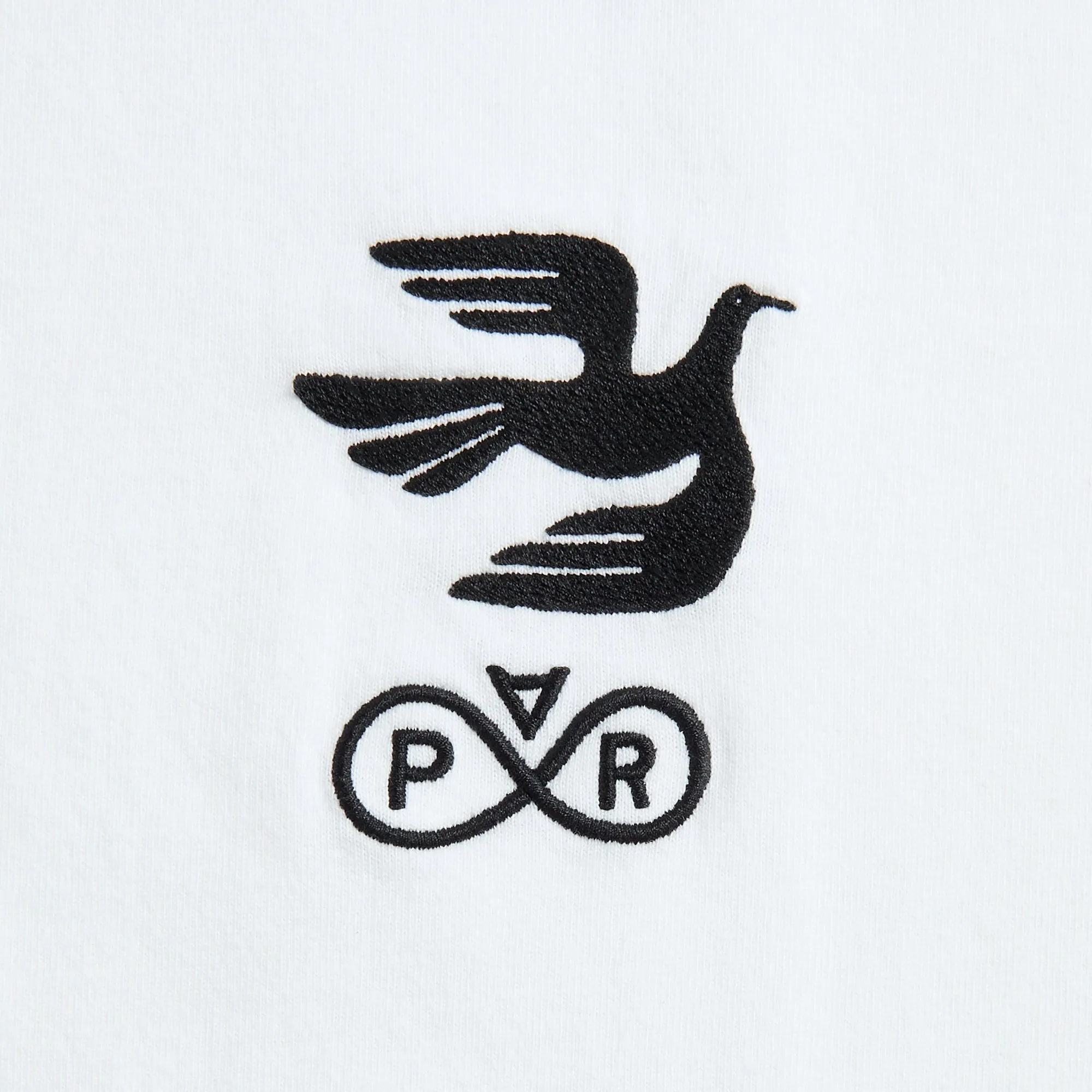 NonRestrictiveCut Glossy Look by Parra Infinite Bird Logo Tee - White