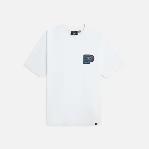 by Parra Repeat Pea Tee - White Dimensional Stability Weave crew neck