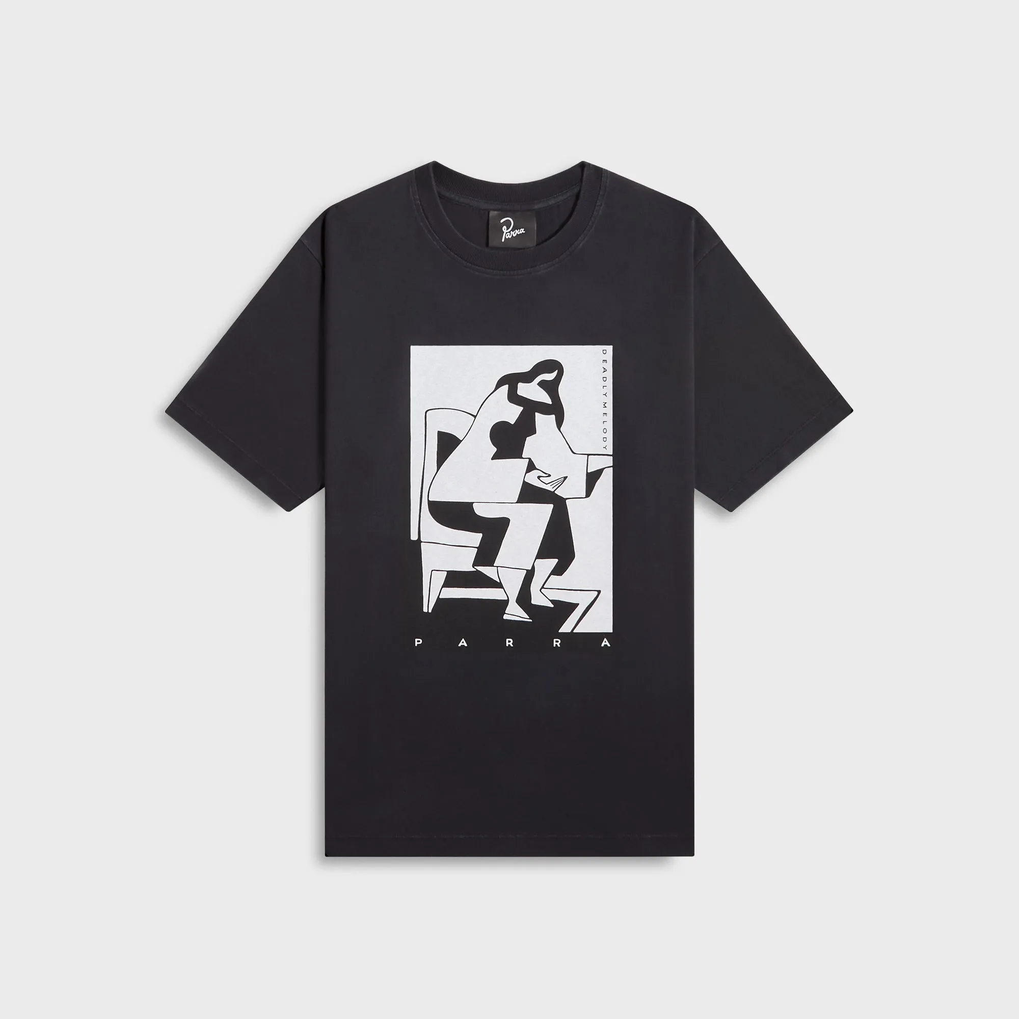 Sporty Layer Soft Touch Fabric by Parra The Confession Tee - Washed Black