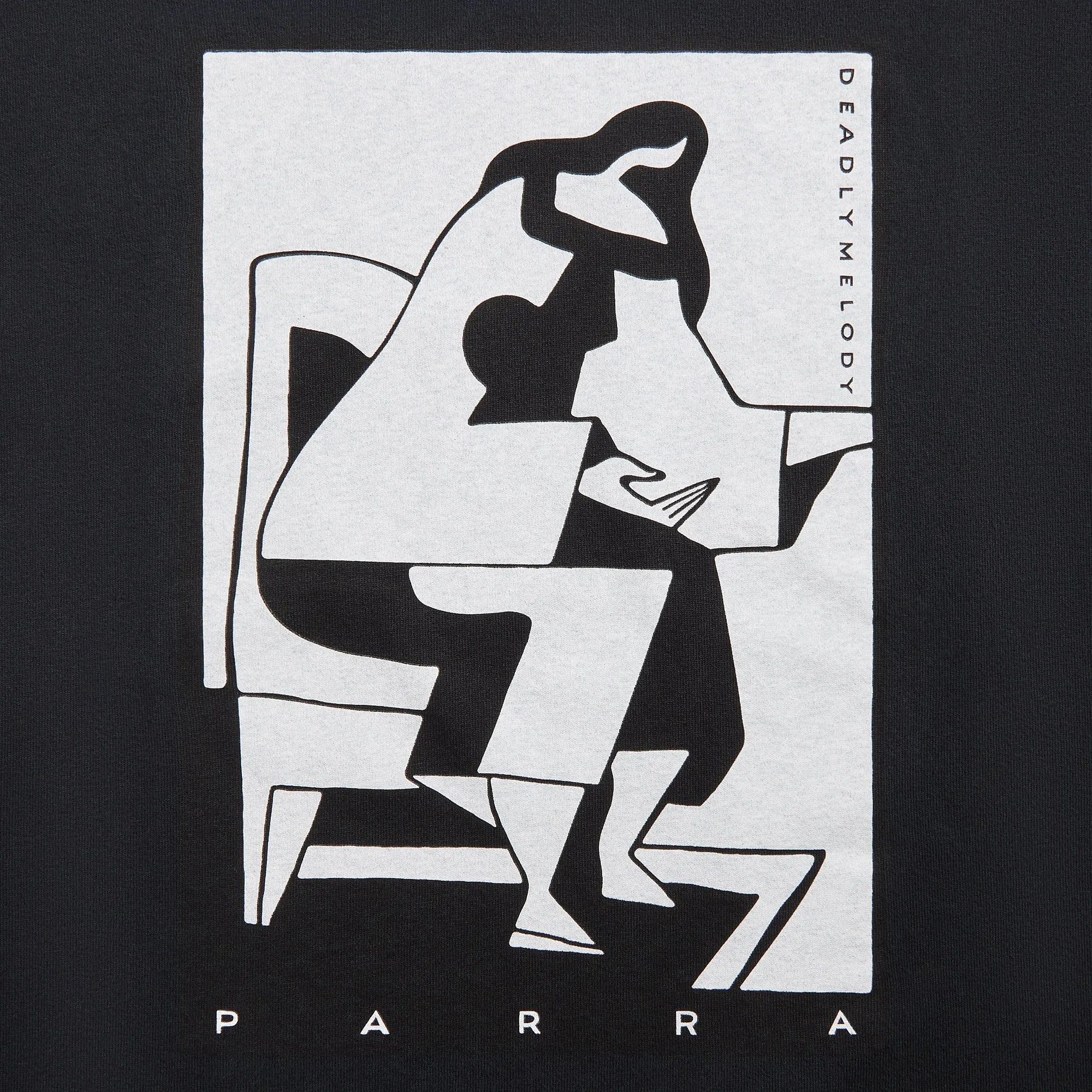 by Parra The Confession Tee - Washed Black Quick Layer Sporty Comfort Fit