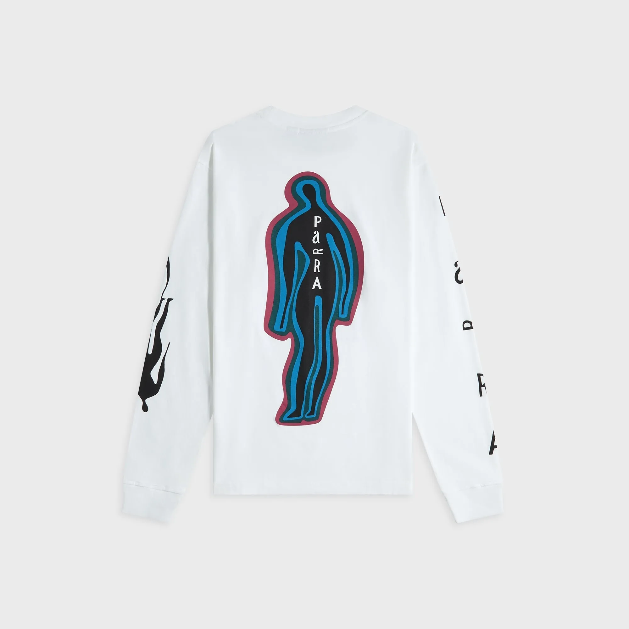 easy to pair Distressed Hem Finish by Parra The Hotel Long Sleeve Tee - White