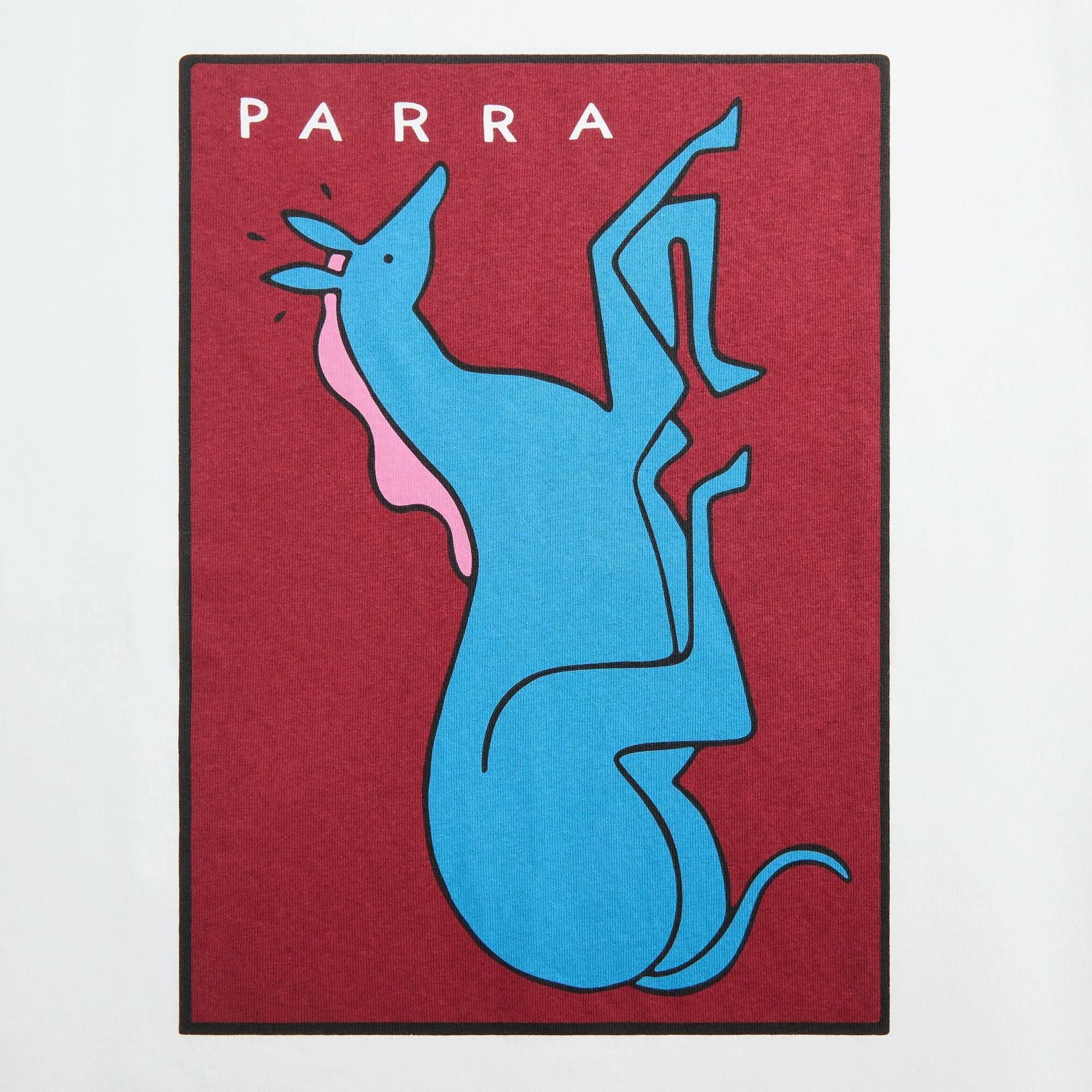 Seamless Edging Stretchable Knit by Parra Vertical Horse Tee - White