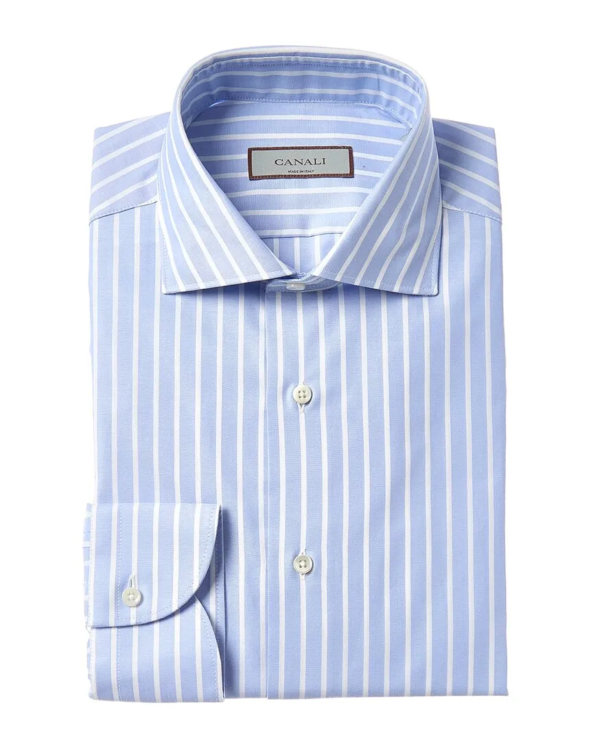 Canali Dress Shirt Easy Care Material Multi Layer Stitching