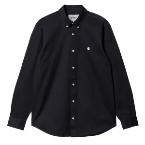 Carhartt WIP L/S Madison Shirt Dark Navy / White High-End Fashion