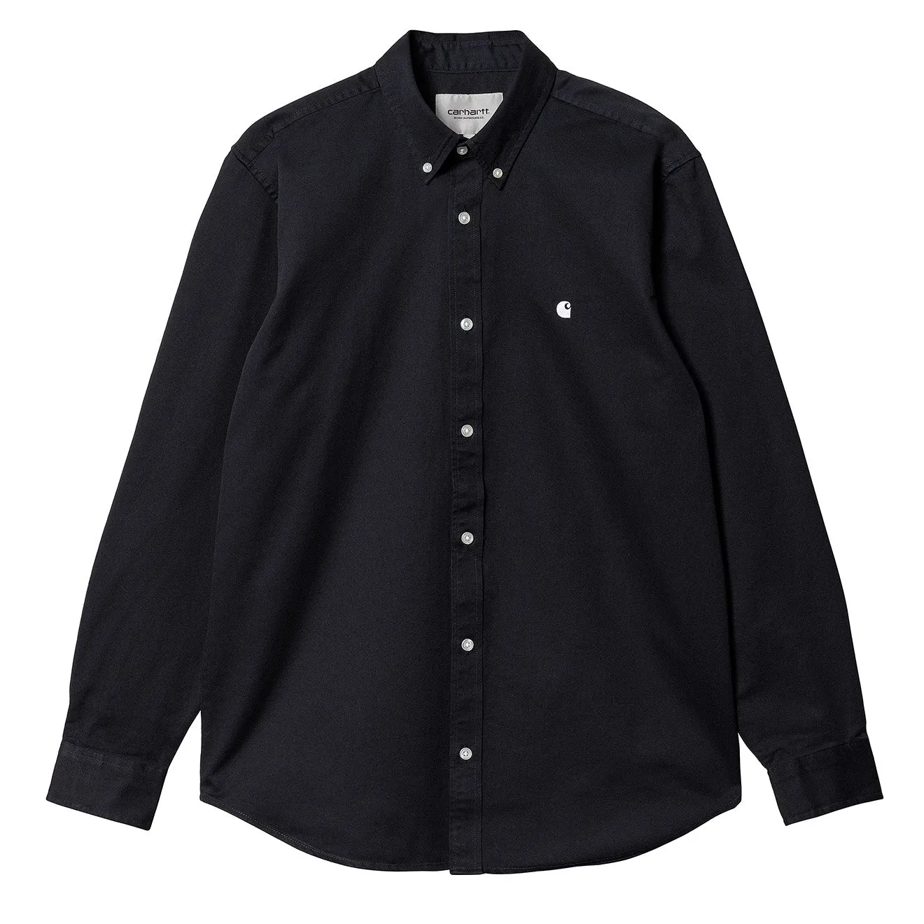 Carhartt WIP L/S Madison Shirt Dark Navy / White High-End Fashion