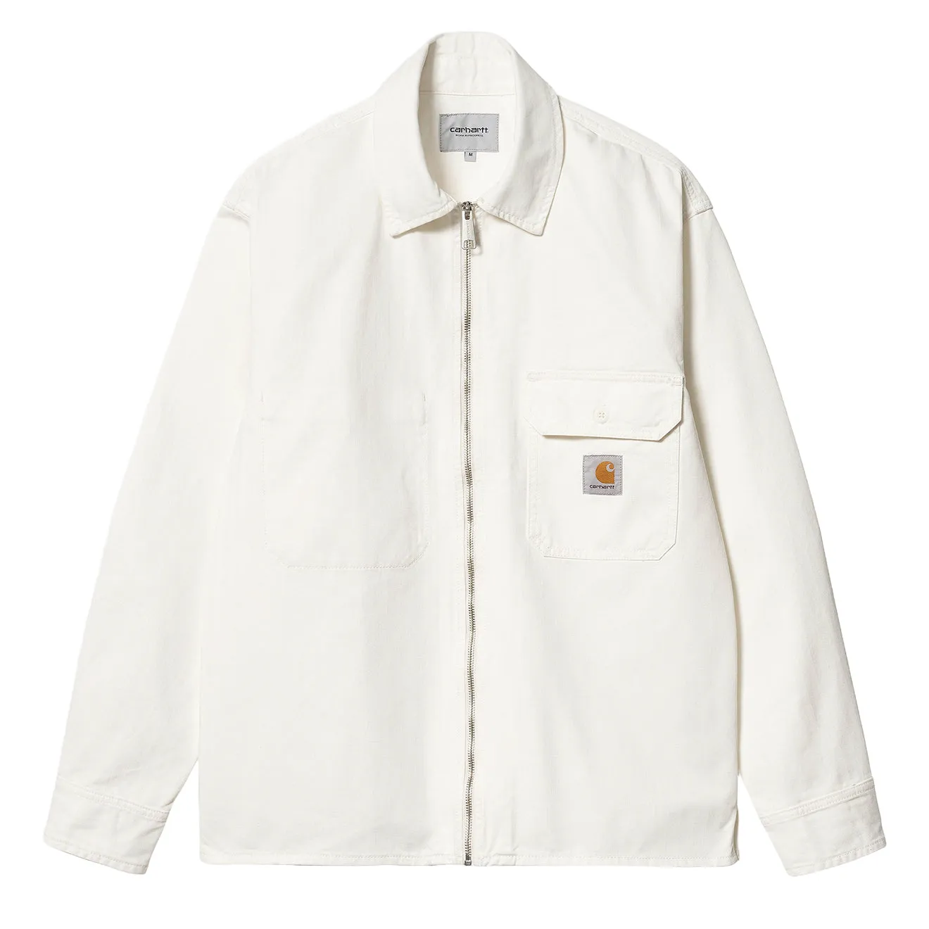 Smooth zipper closure Tailored Cut Carhartt WIP Rainer Shirt Jac Off-White Rinsed