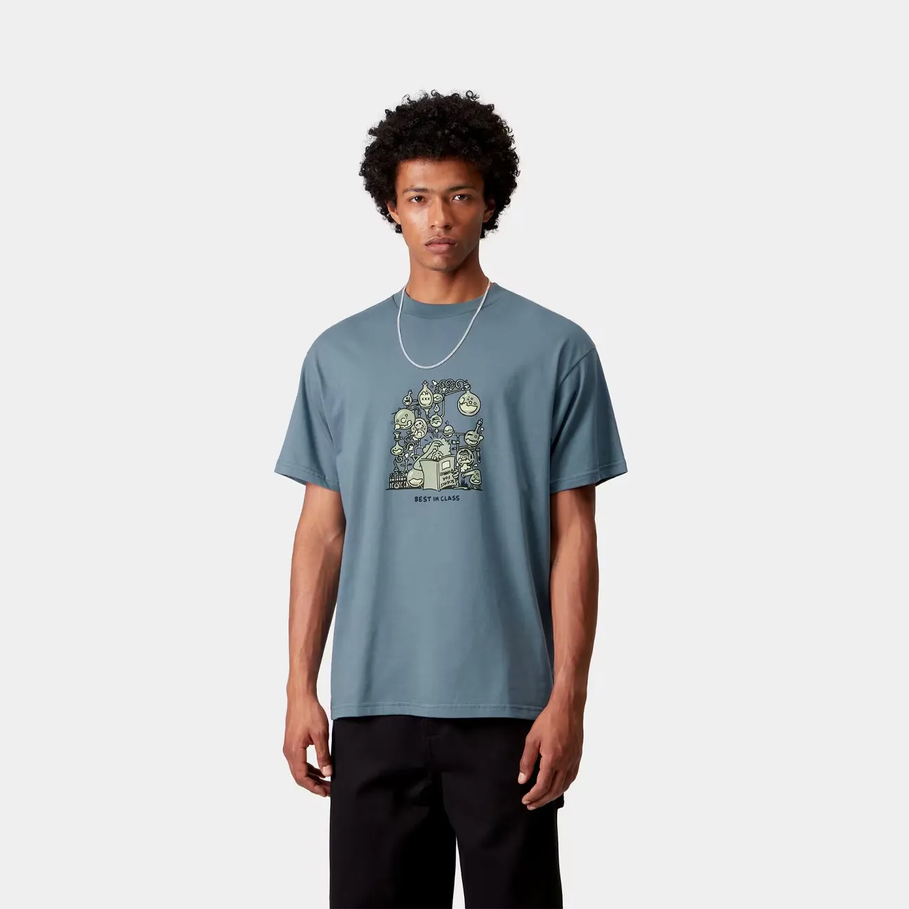 Carhartt WIP S/S Beaker T-Shirt Angelite Casual Flex Design