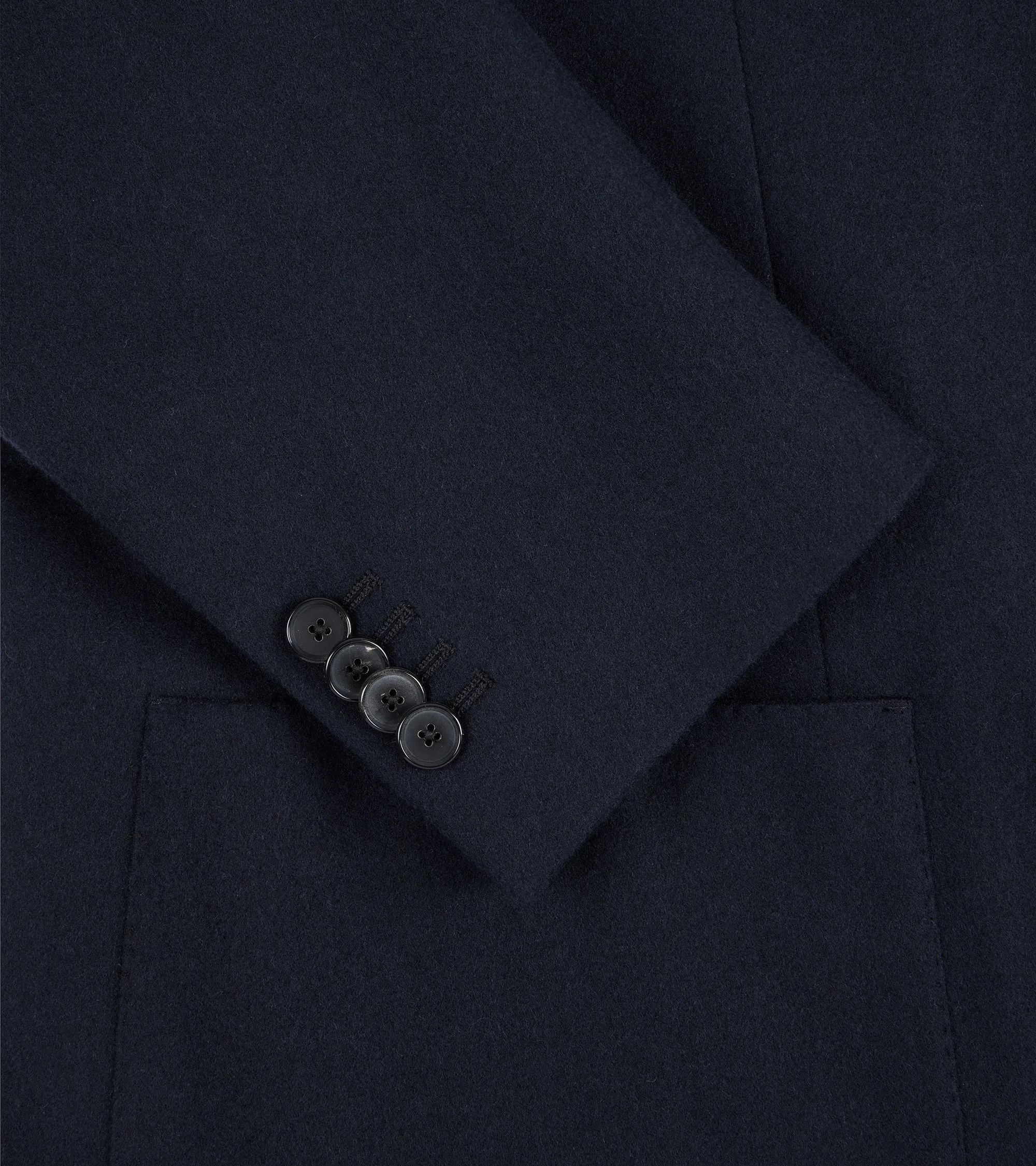 Caruso for Trunk Butterfly Fox Flannel Wool Cashmere Jacket: Navy Lightweight Feel Flame retardant