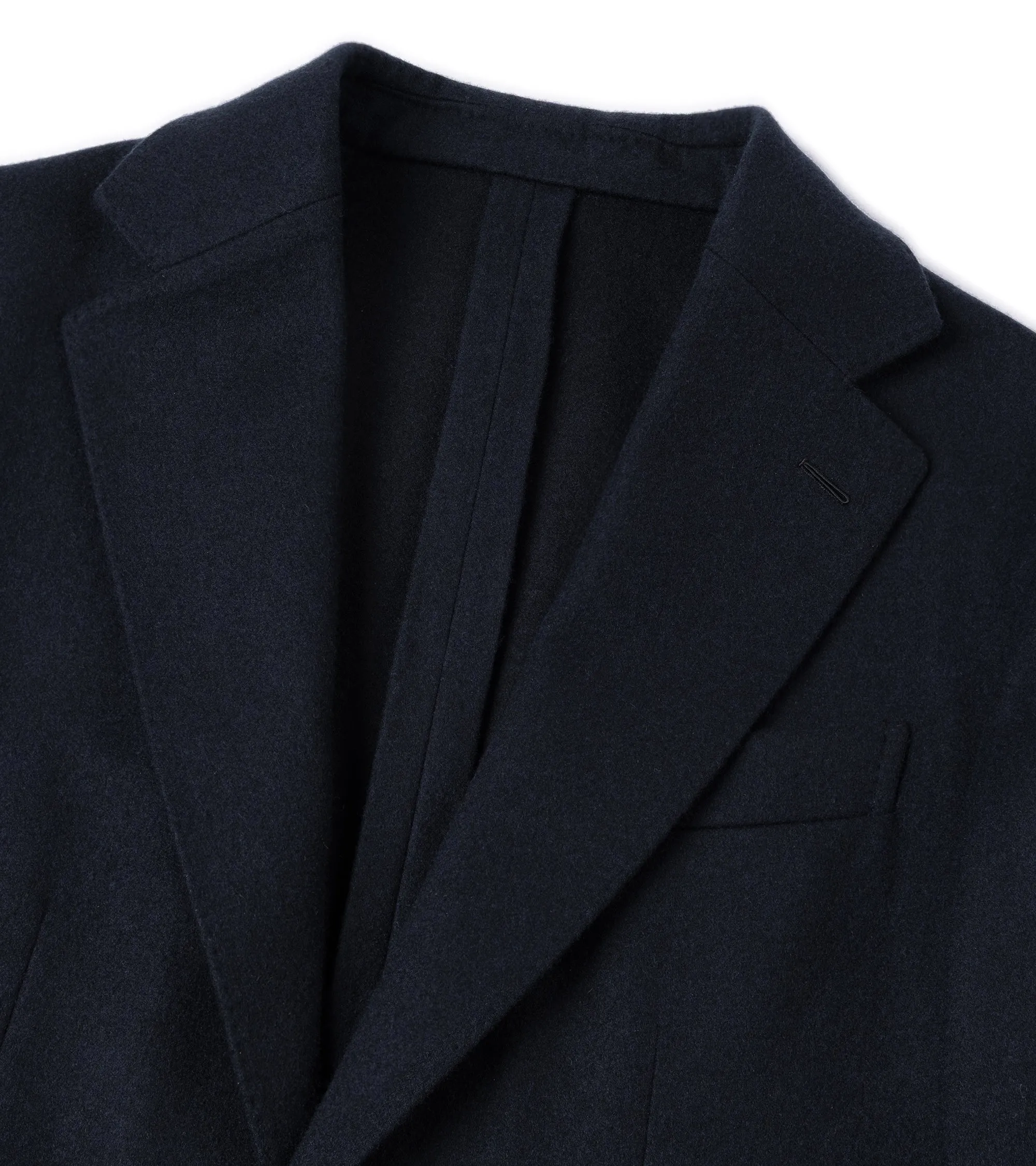 Caruso for Trunk Butterfly Fox Flannel Wool Cashmere Jacket: Navy Durable Double Stitching Daily Commute Wear