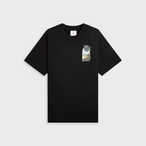 Casablanca La Night Printed Tee - Black Lightweight Weave
