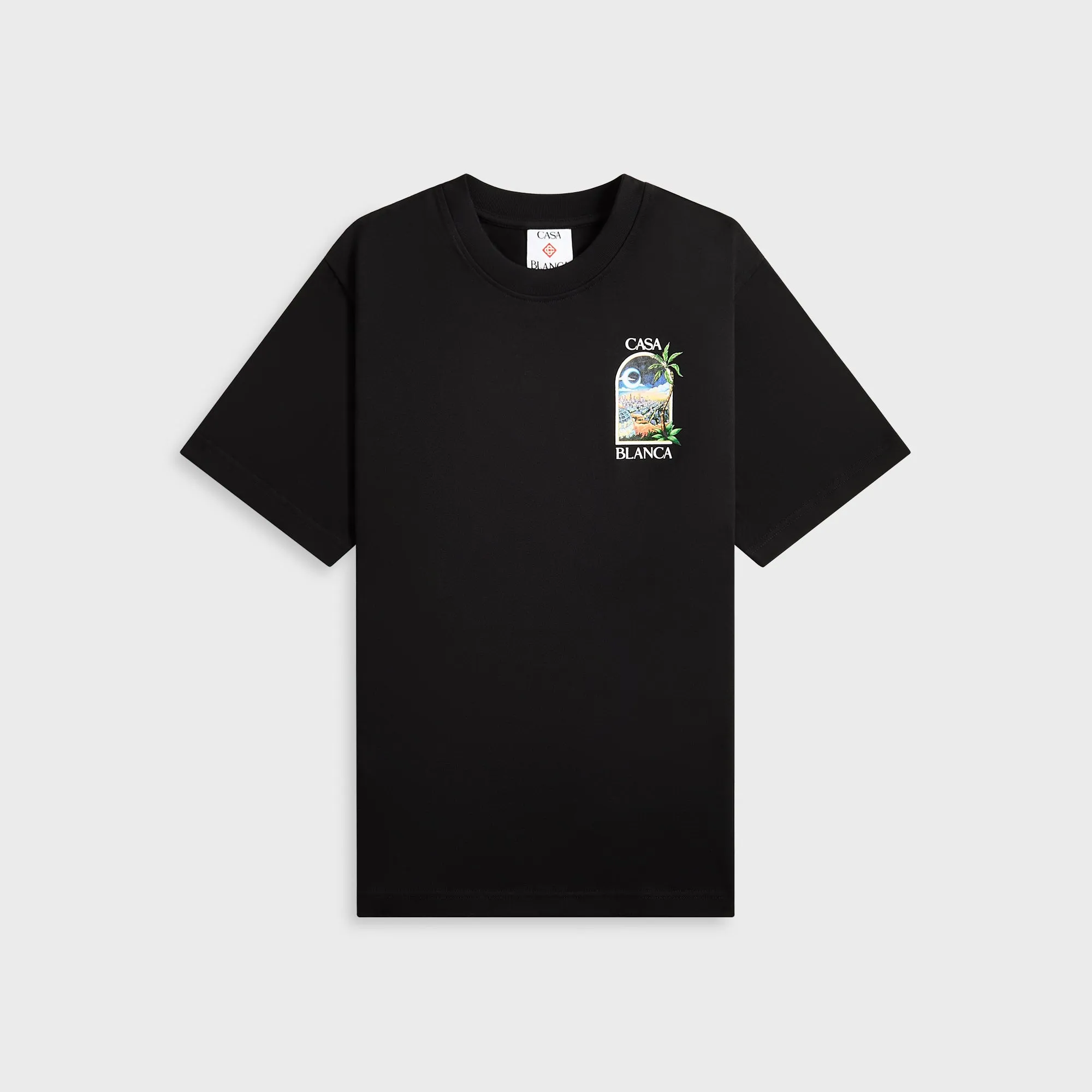 Casablanca La Night Printed Tee - Black Lightweight Weave