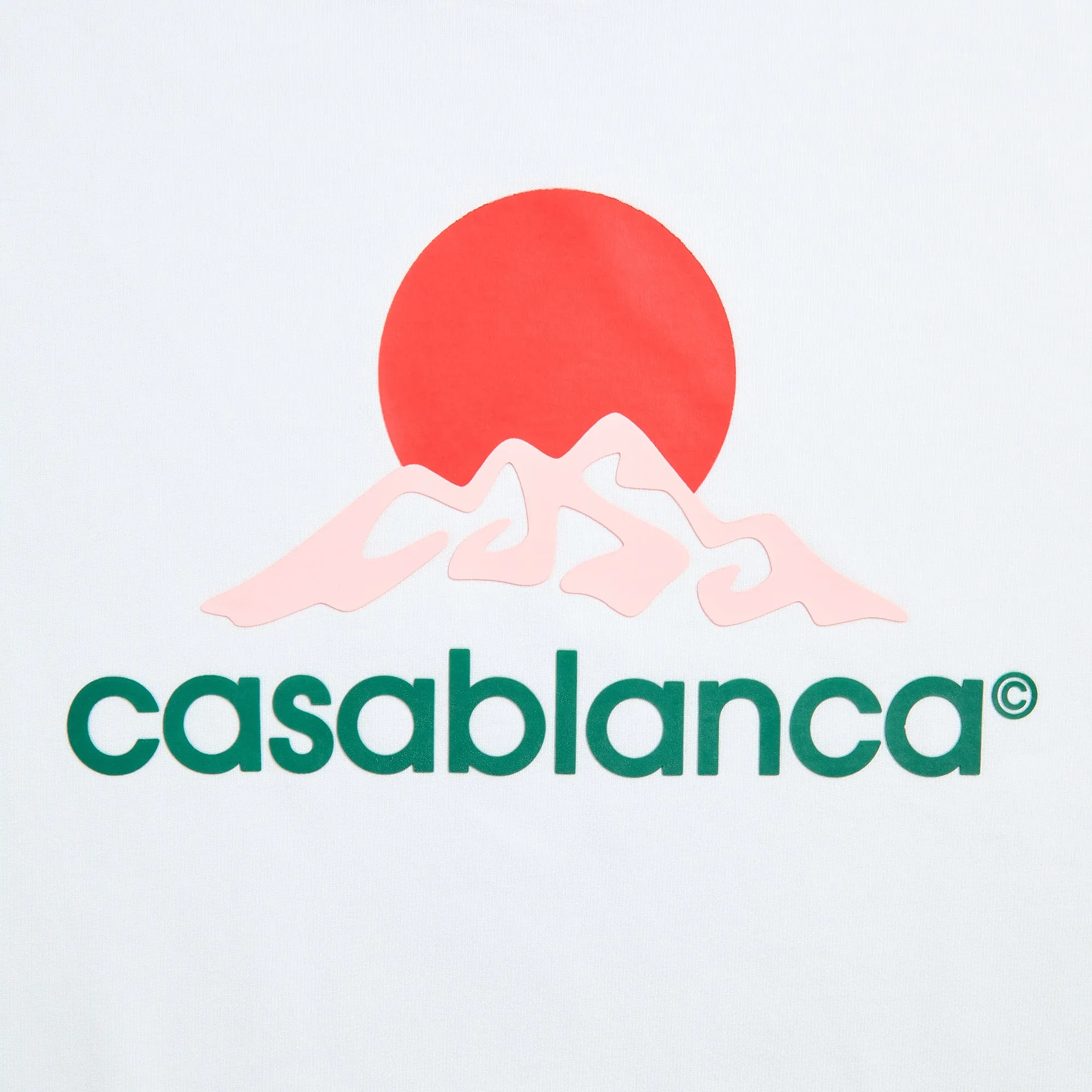 Casablanca Montagne Printed Tee - White Reversible Design Concept LightweightBlend