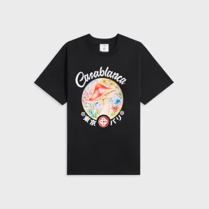 Casablanca Mushroom Emblem Printed Tee - Black Sleek Fit