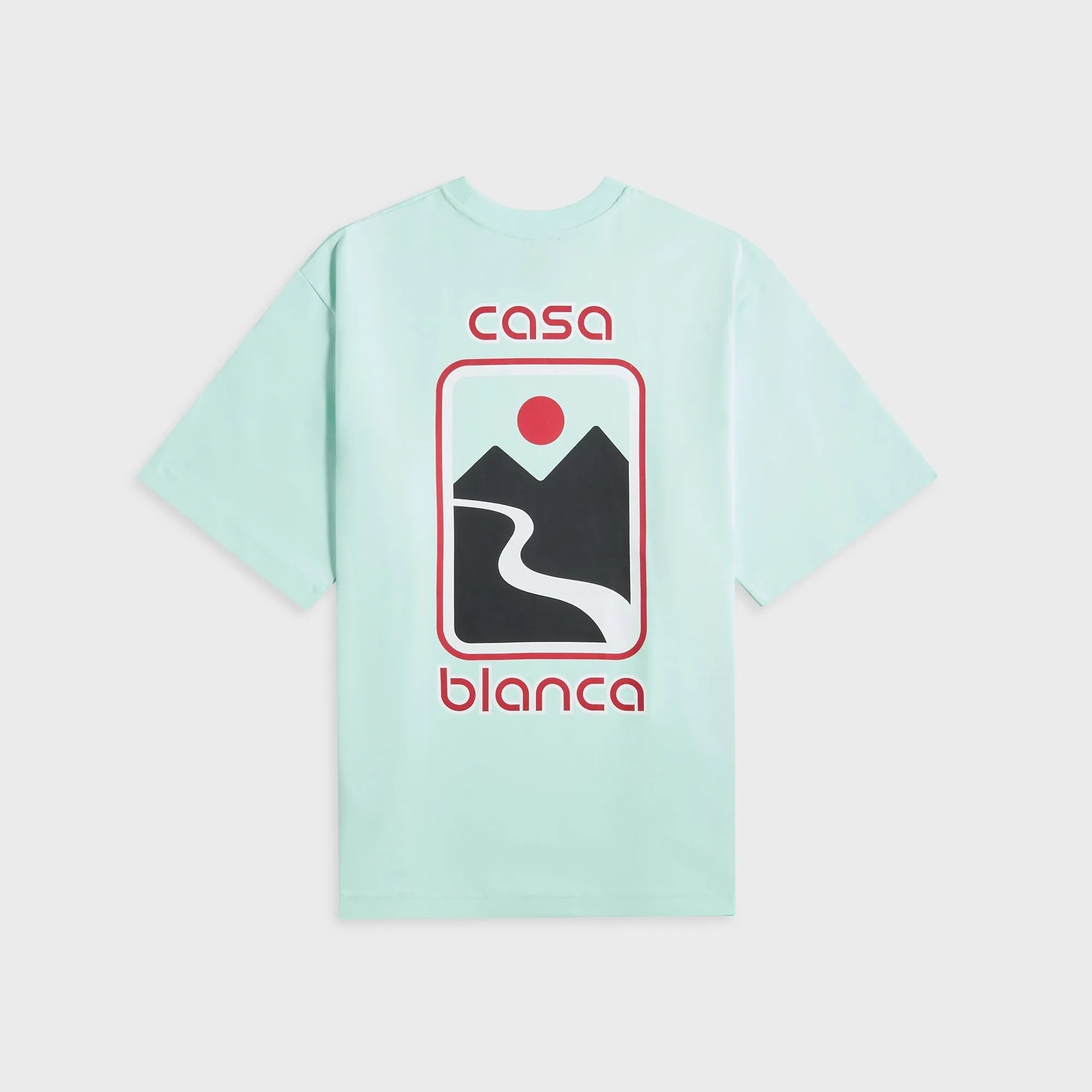 Casablanca Sunset Valley Screen Printed Oversized Tee - Mint perfect for all-day wear
