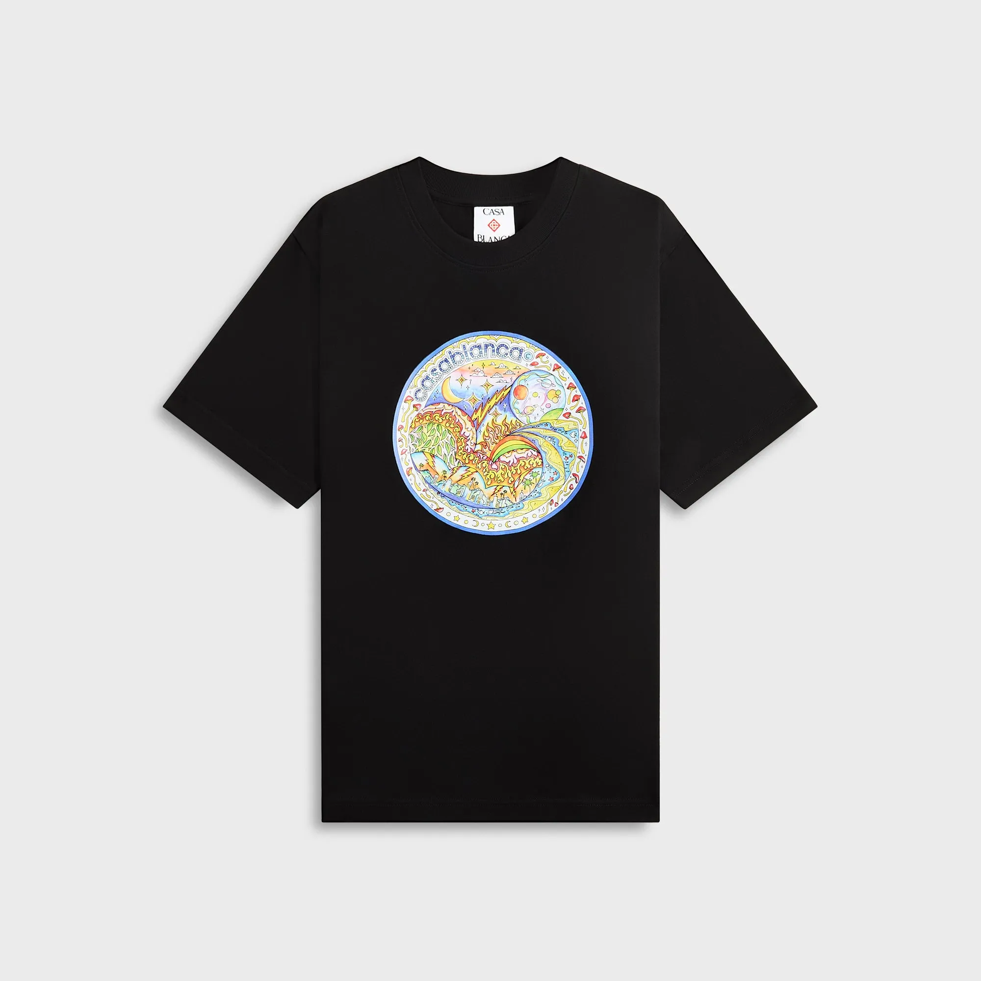 Casablanca The Four Elements Printed Tee - Black Affordable Fashion
