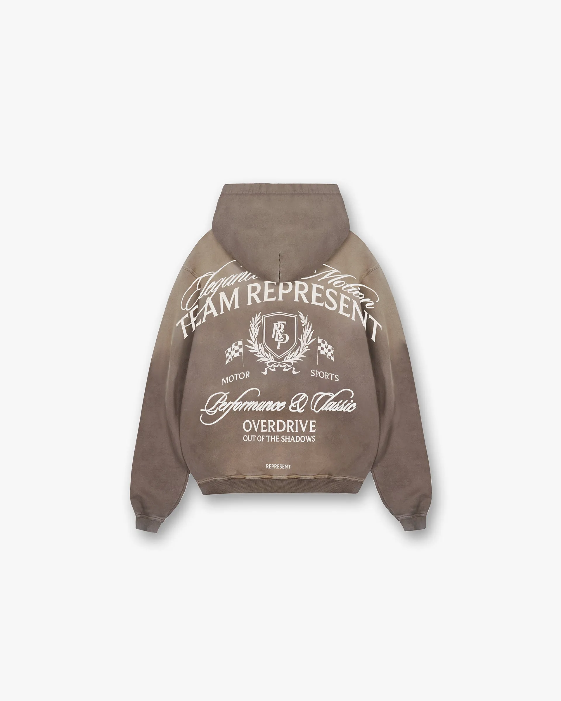 Crest Zip Up Hoodie - Dark Taupe Outdoor Active