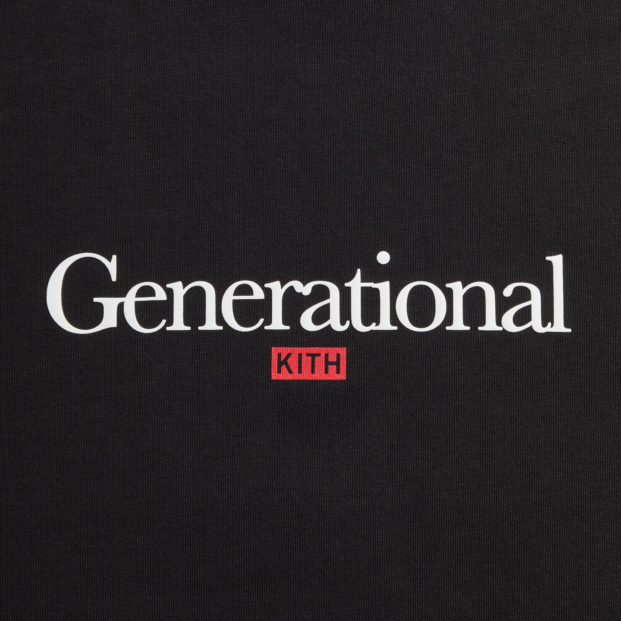 Breathable Layer Fit Kith Generational Quote Tee - Black
