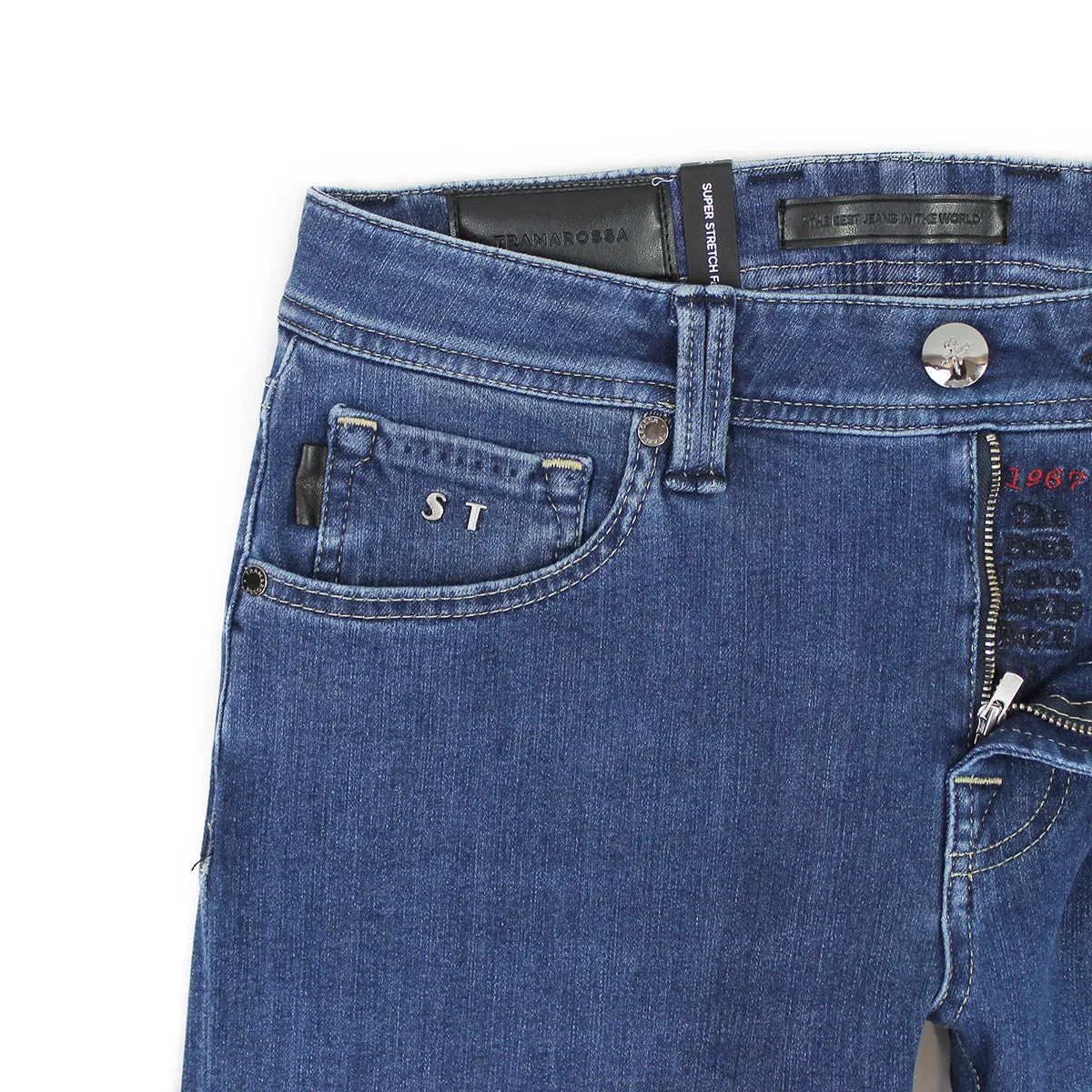 Casual Solution Tramarossa - Leanardo Slim 21E13 Jeans in Mid Blue Wash