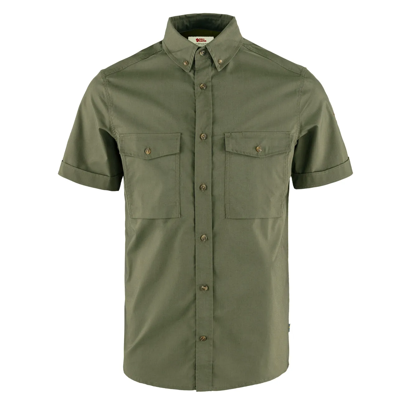 Non-irritating Flexible Movement Fjallraven Ovik Air Stretch SS Shirt Laurel Green
