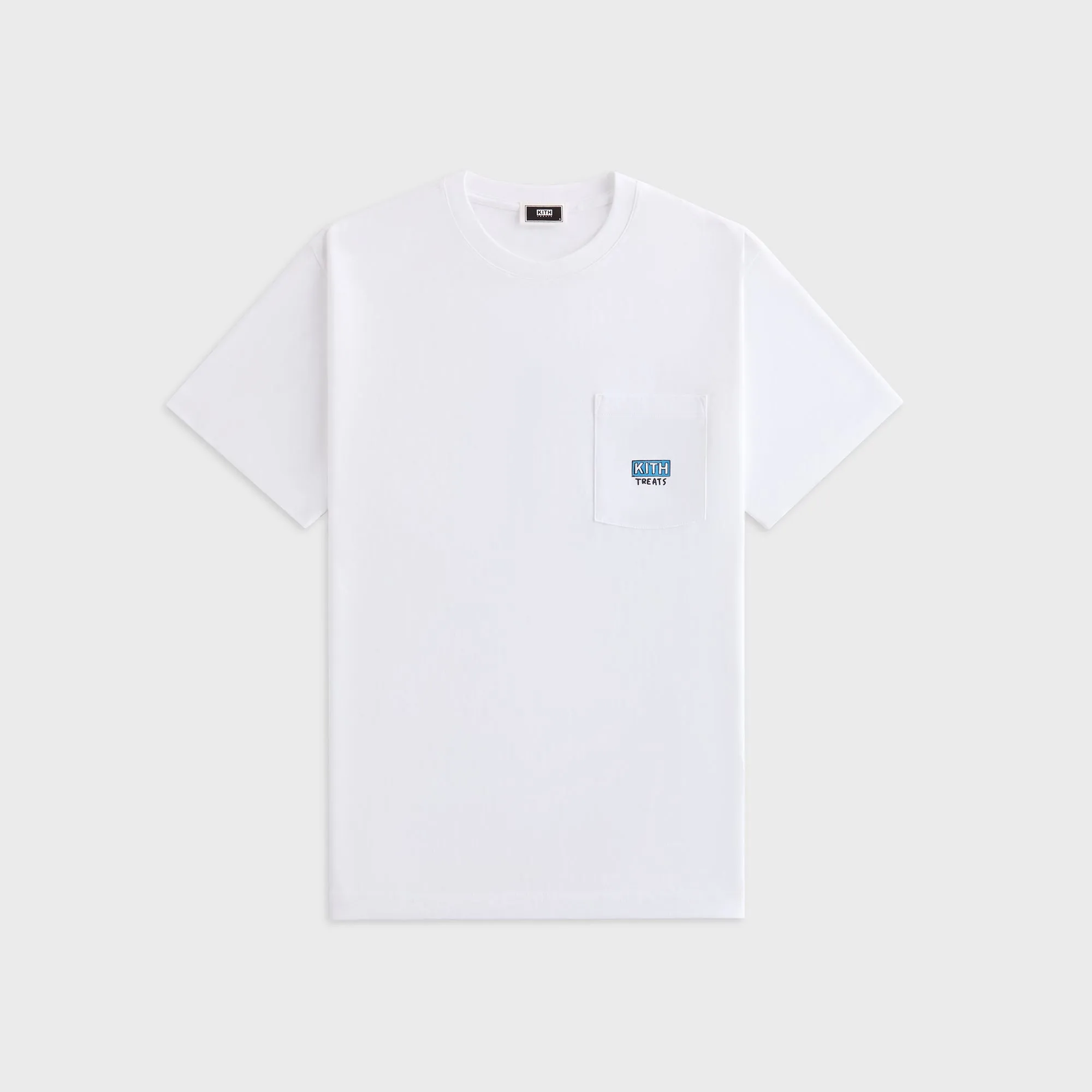 Sustainable Material Blend Cozy Wear Kith Treats Swirling Live Tour Vintage Pocket Tee - White
