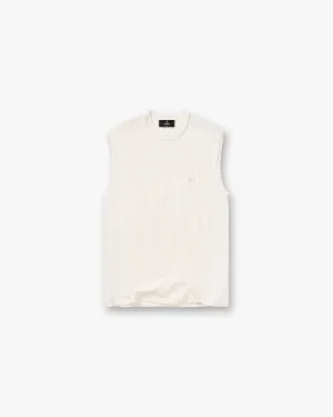 Minimal Fit Light Trend Slub Script Tank - Aged White