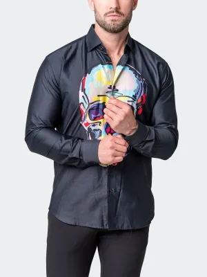 Sporty Style Lightweight texture Fibonacci SkullFace Black