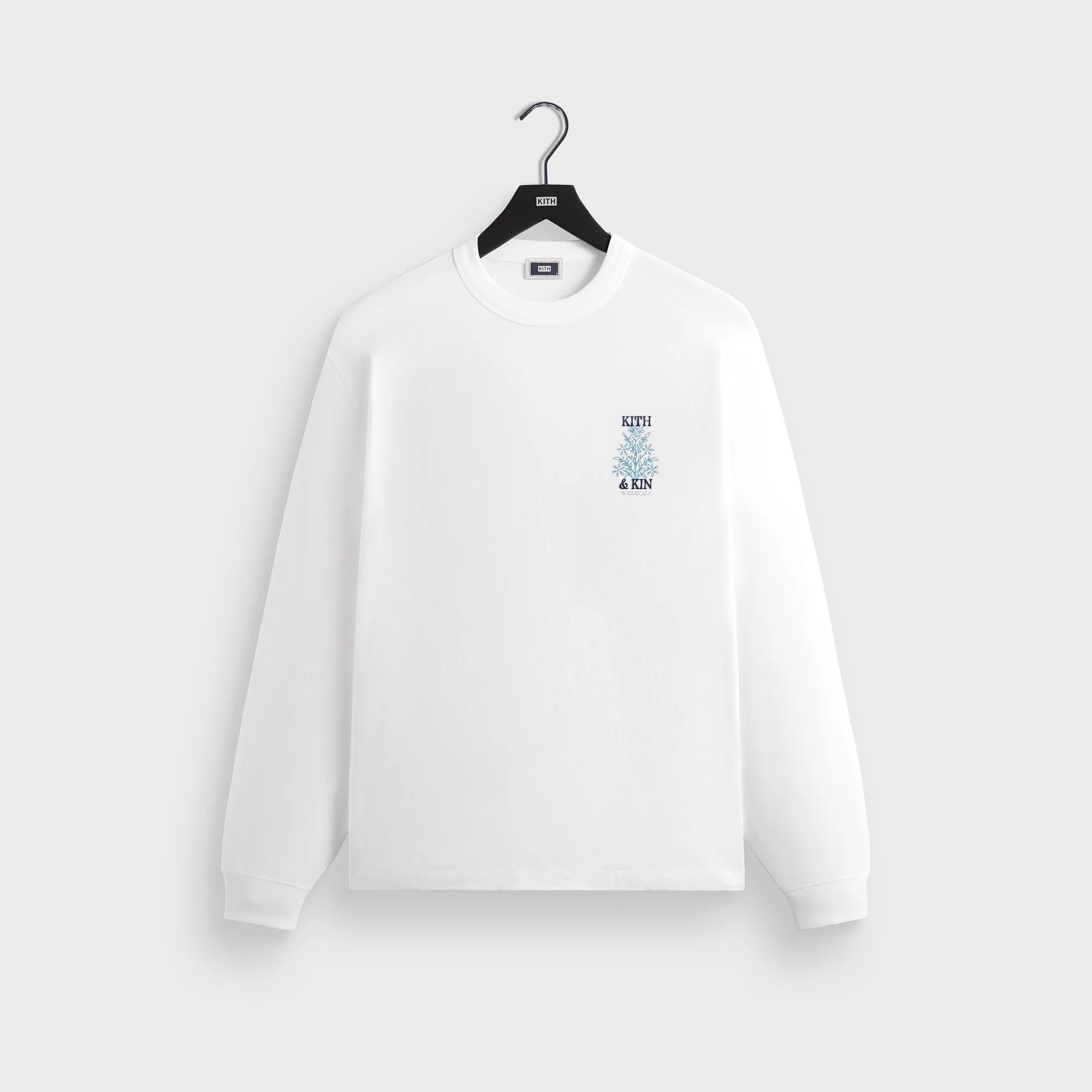Kith & Kin Botanical Long Sleeve Tee - White Hypoallergenic Fibers AdvancedMoistureManagement