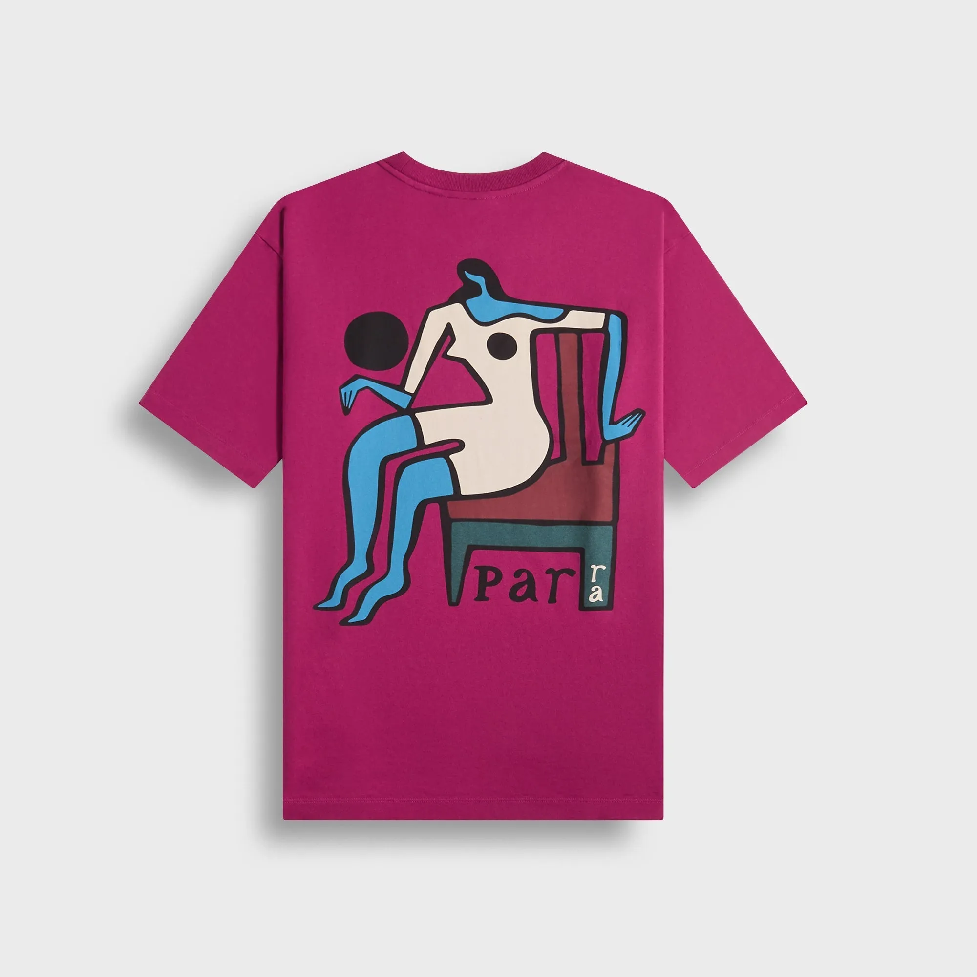 yoga clothing by Parra Chair Baller Tee - Dark Magenta