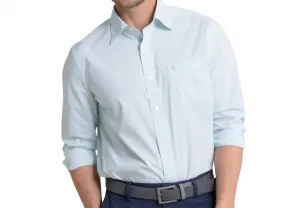 Effortless Comfort Charleston Granby Stripe Long Sleeve Sport Shirt In Mint
