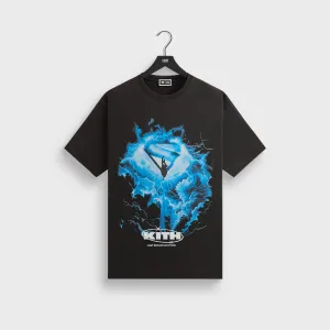 Fashion Ready Performance Comfort Superman | Kith (2025 Movie) Lightning Vintage Tee - Black