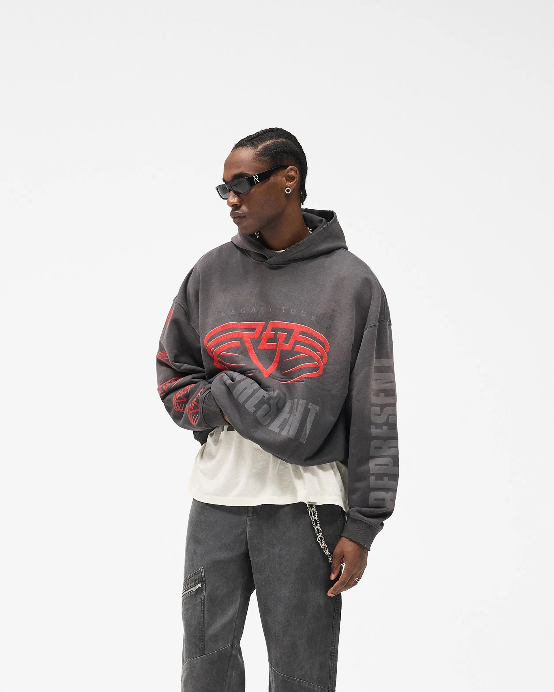 Reversible Living Legacy Tour Hoodie - Sun Fade Grey Comfy Look Tall Length