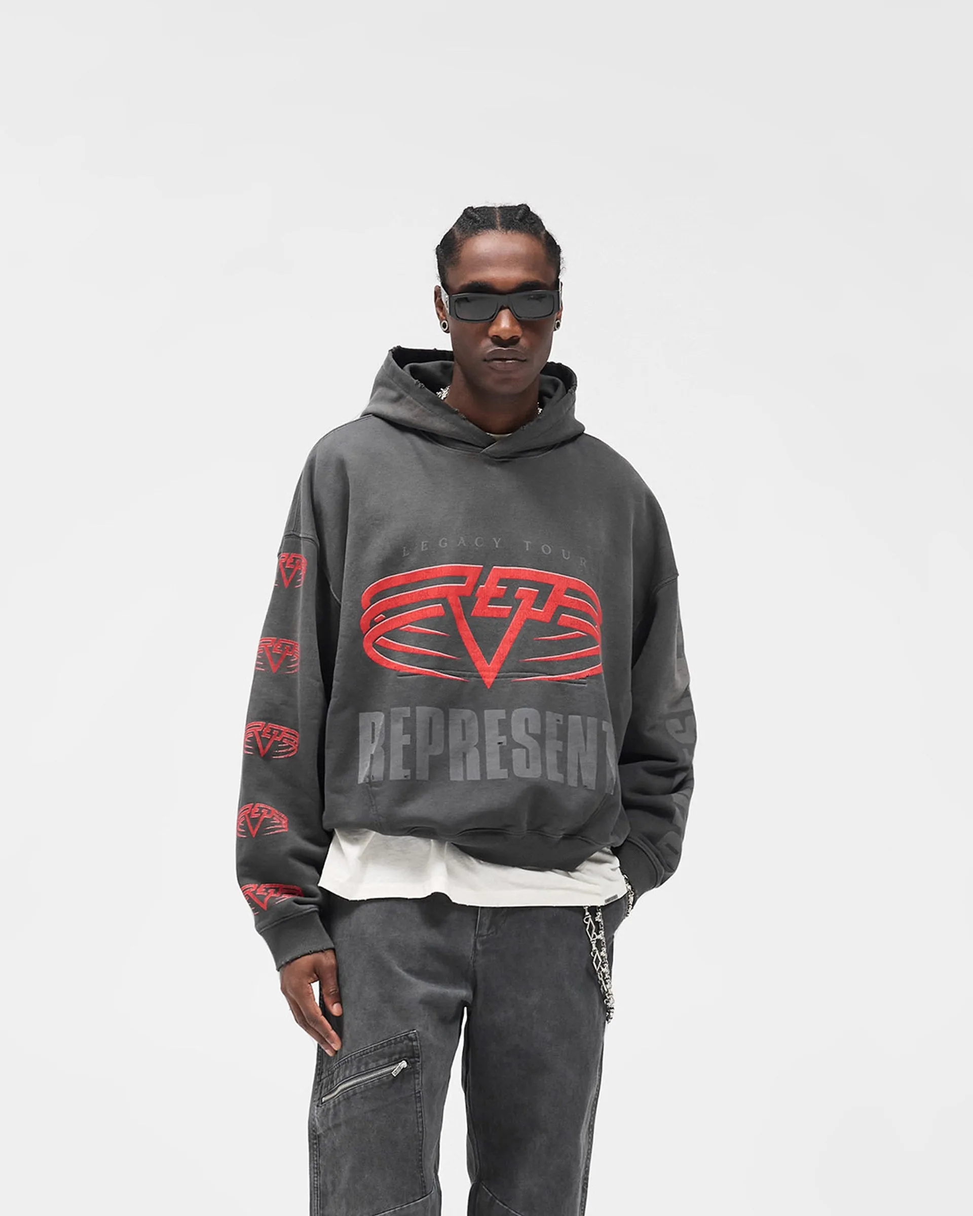 Street Bold Reversible Living Legacy Tour Hoodie - Sun Fade Grey