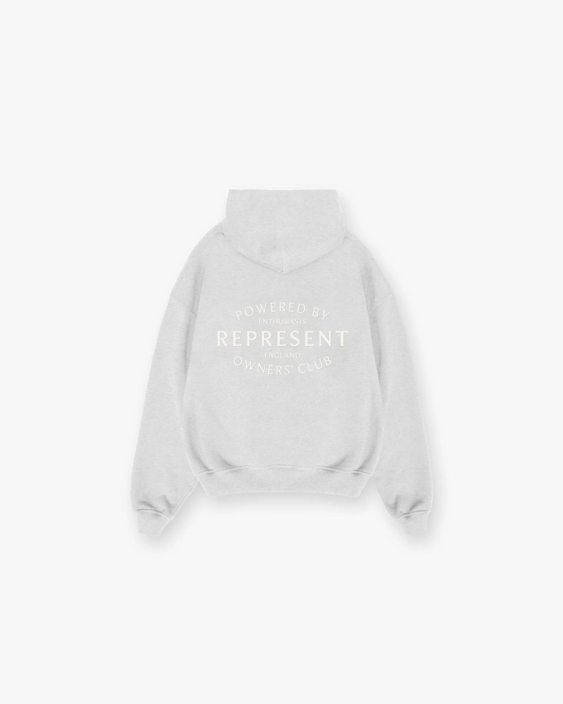 wrinkle free Cozy Street Represent Owners Club Stamp Zip Up Hoodie - Ash Grey