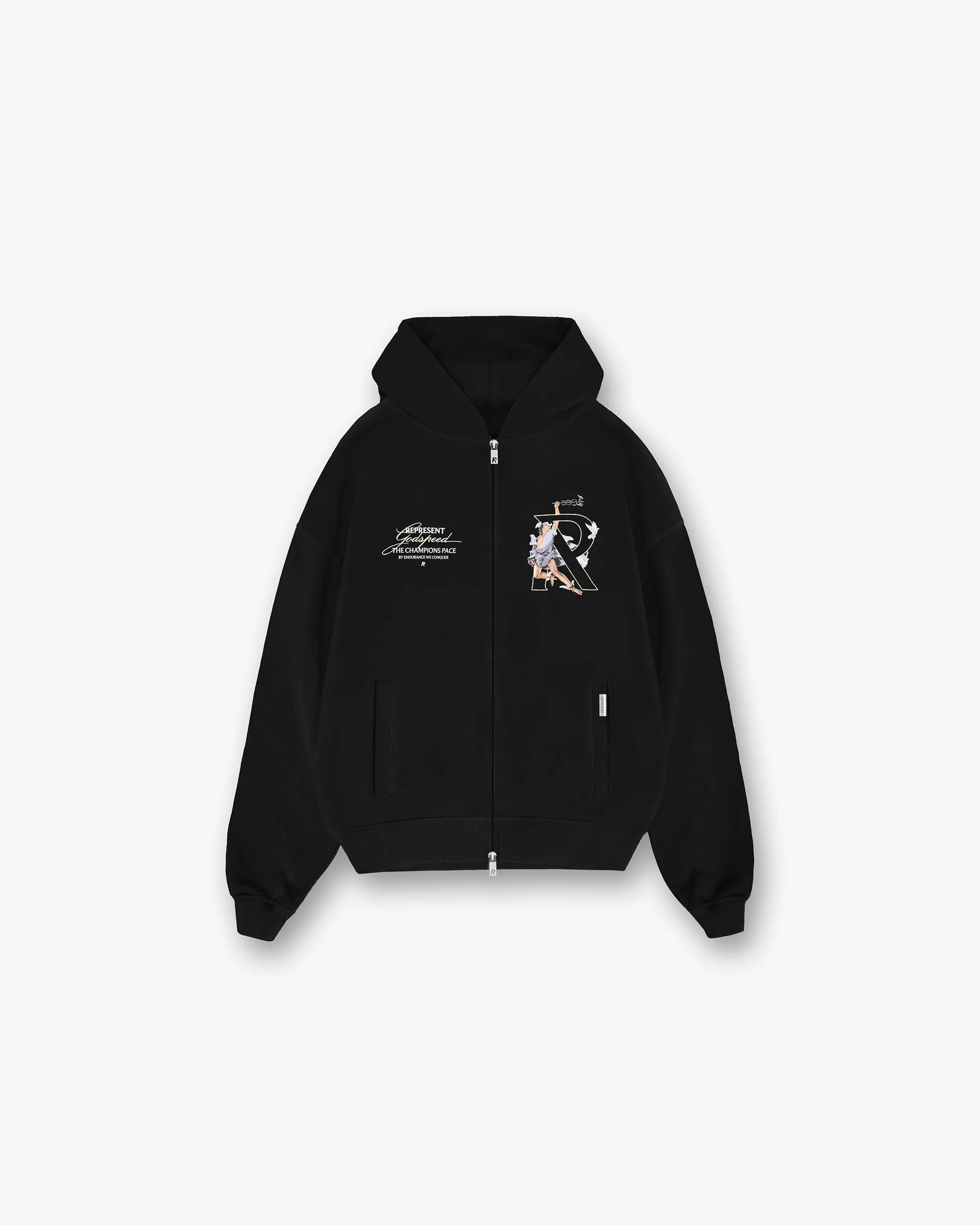 Essential Wear Hermes Zip Hoodie - Jet Black