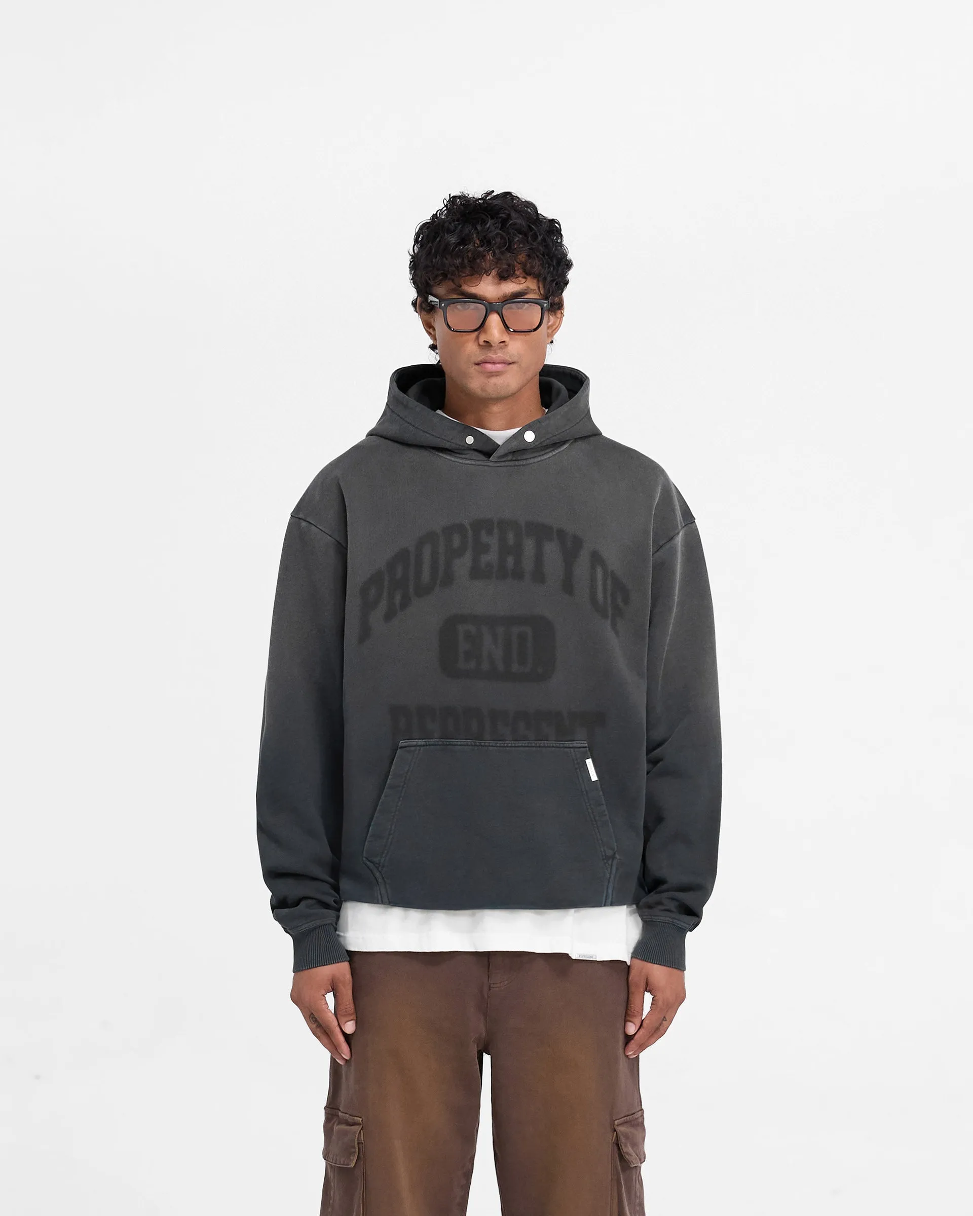 Represent X End Property Of Hoodie - Stained Black Soft Wearable