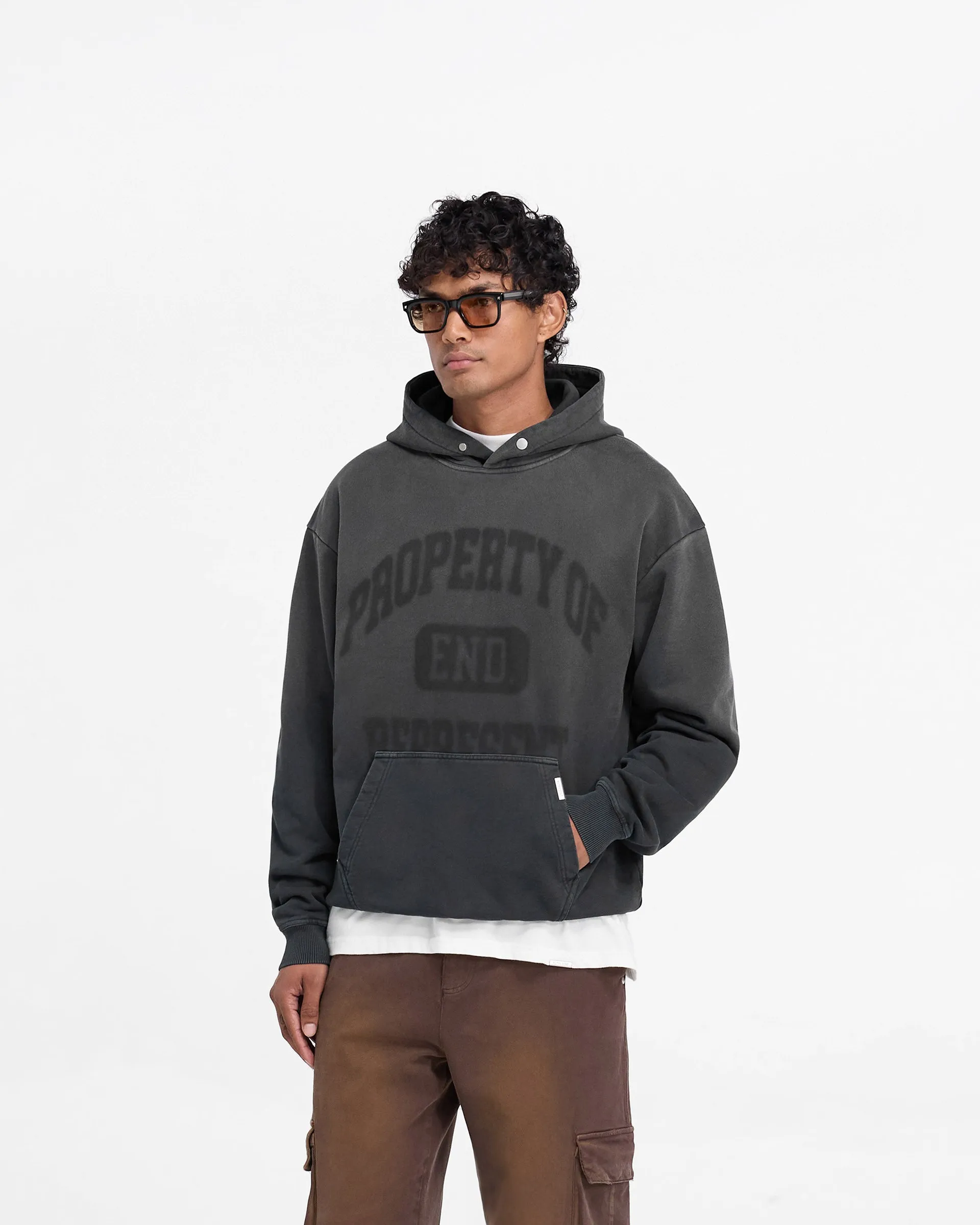 Represent X End Property Of Hoodie - Stained Black Easy Look