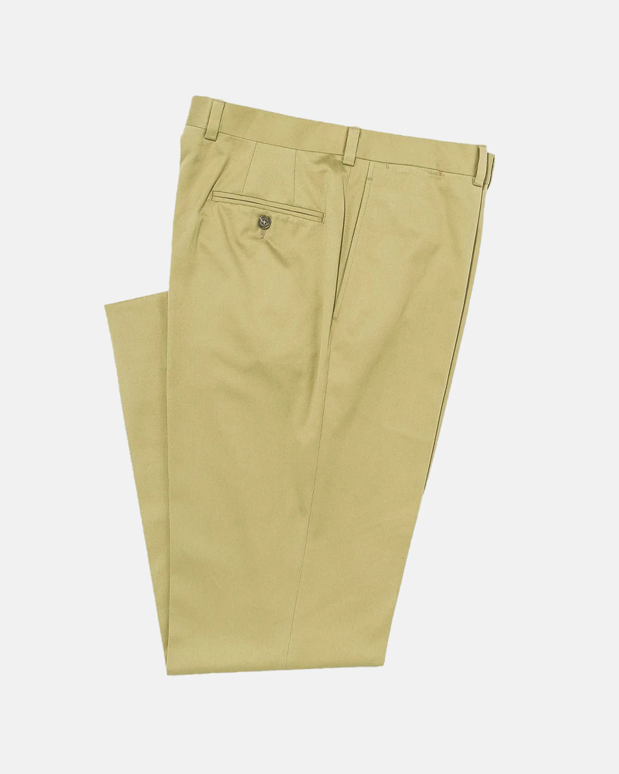 Body Shape Odor Resistant Treatment Made-in-Canada Khaki Cotton Drill Cloth Trousers