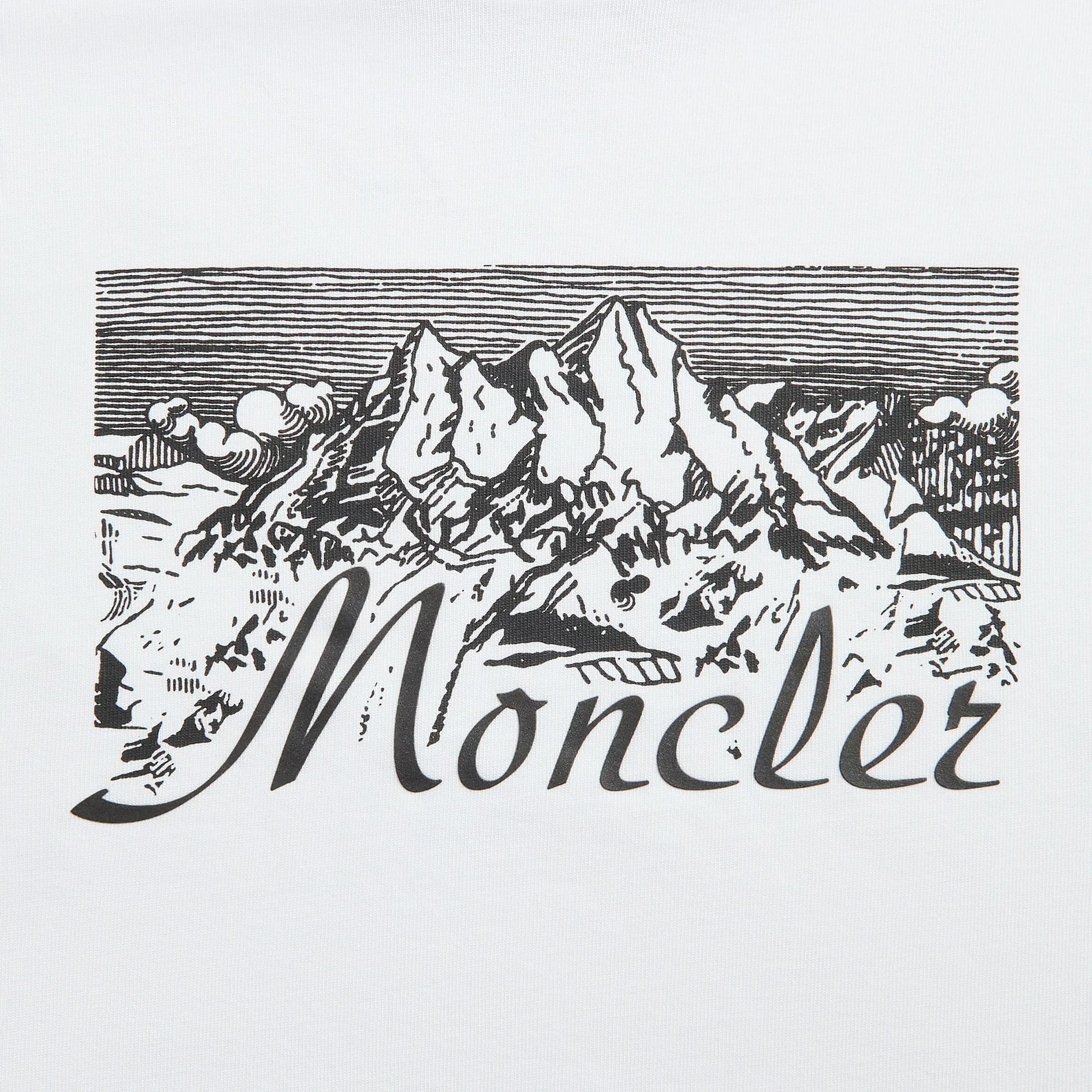 contrast Trendy Vibes Moncler Tee - White