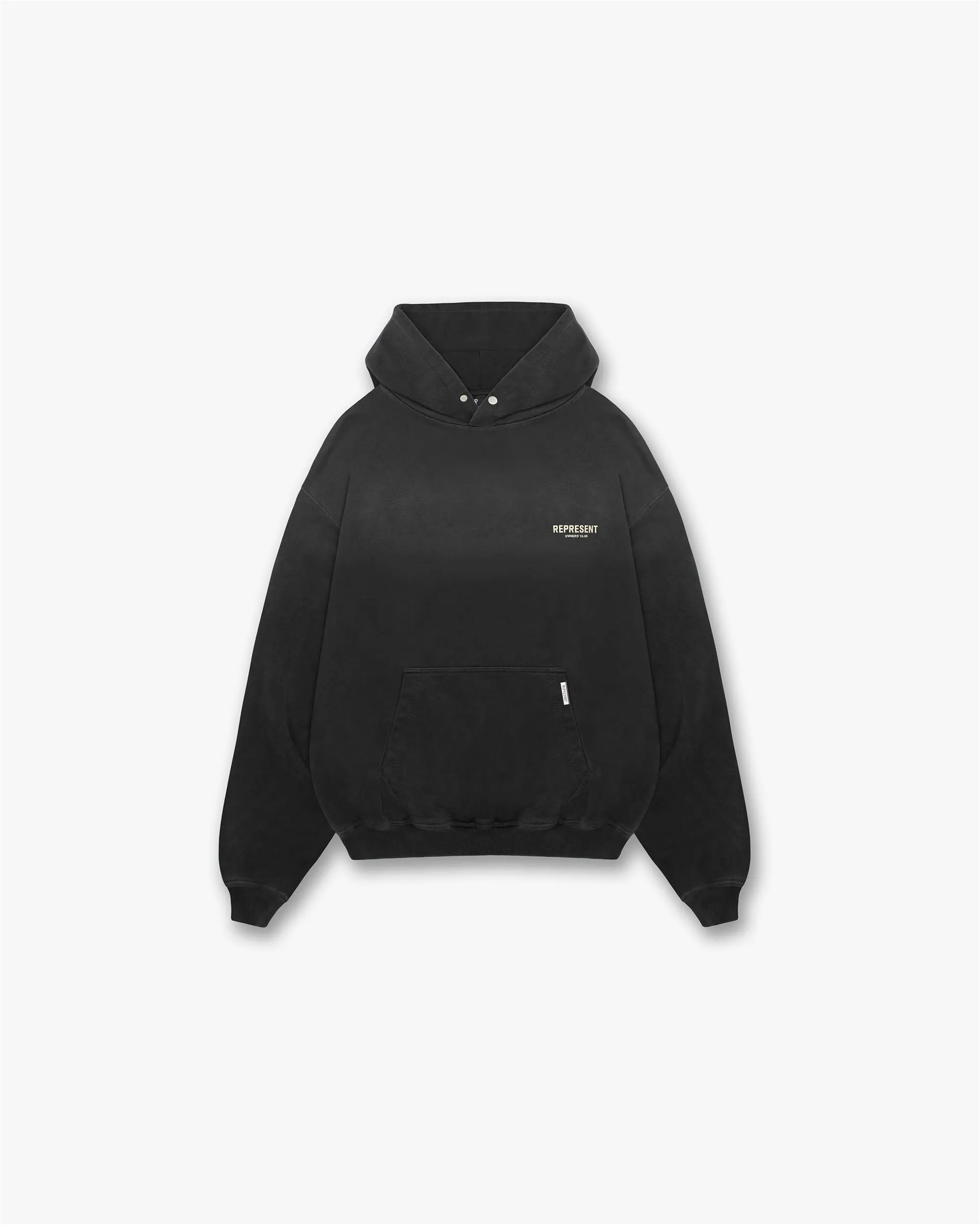 Scoop neck Represent Owners Club Hoodie - Aged Black