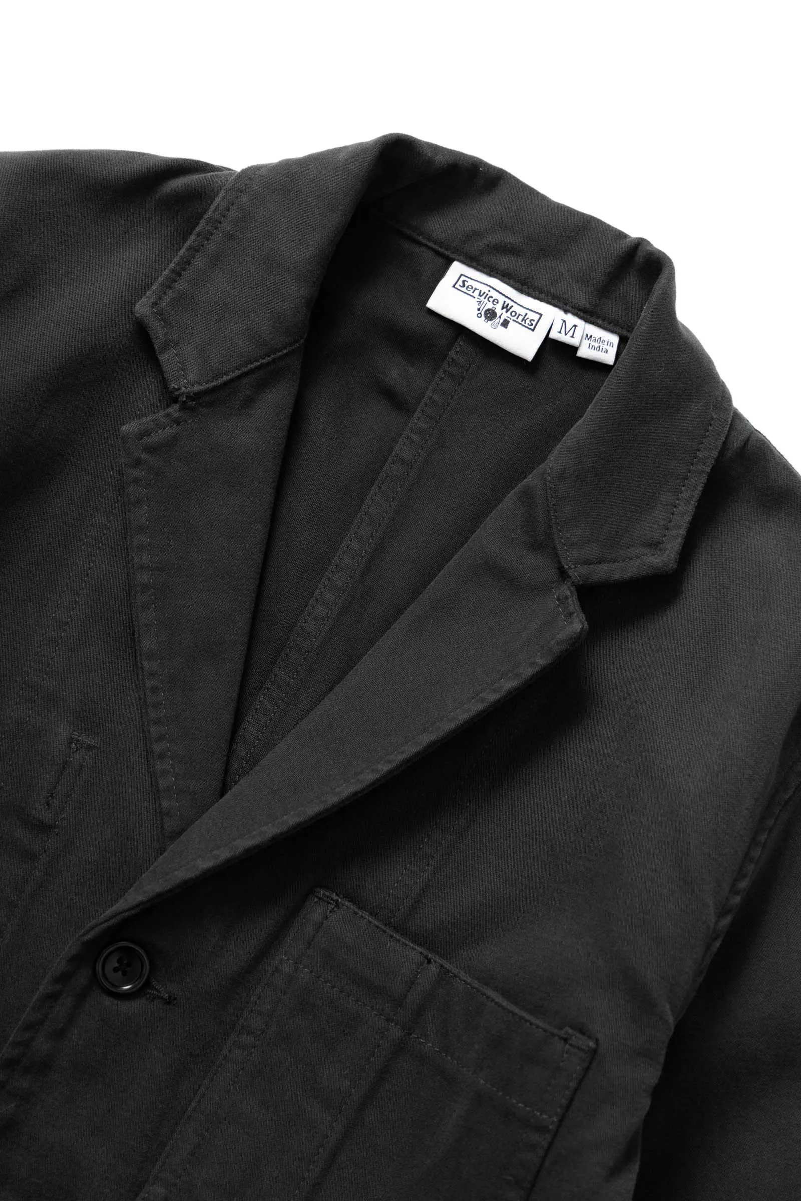 Heavy Duty Buckle Daily Commute Wear Service Works Moleskin Server Suit Jacket Black