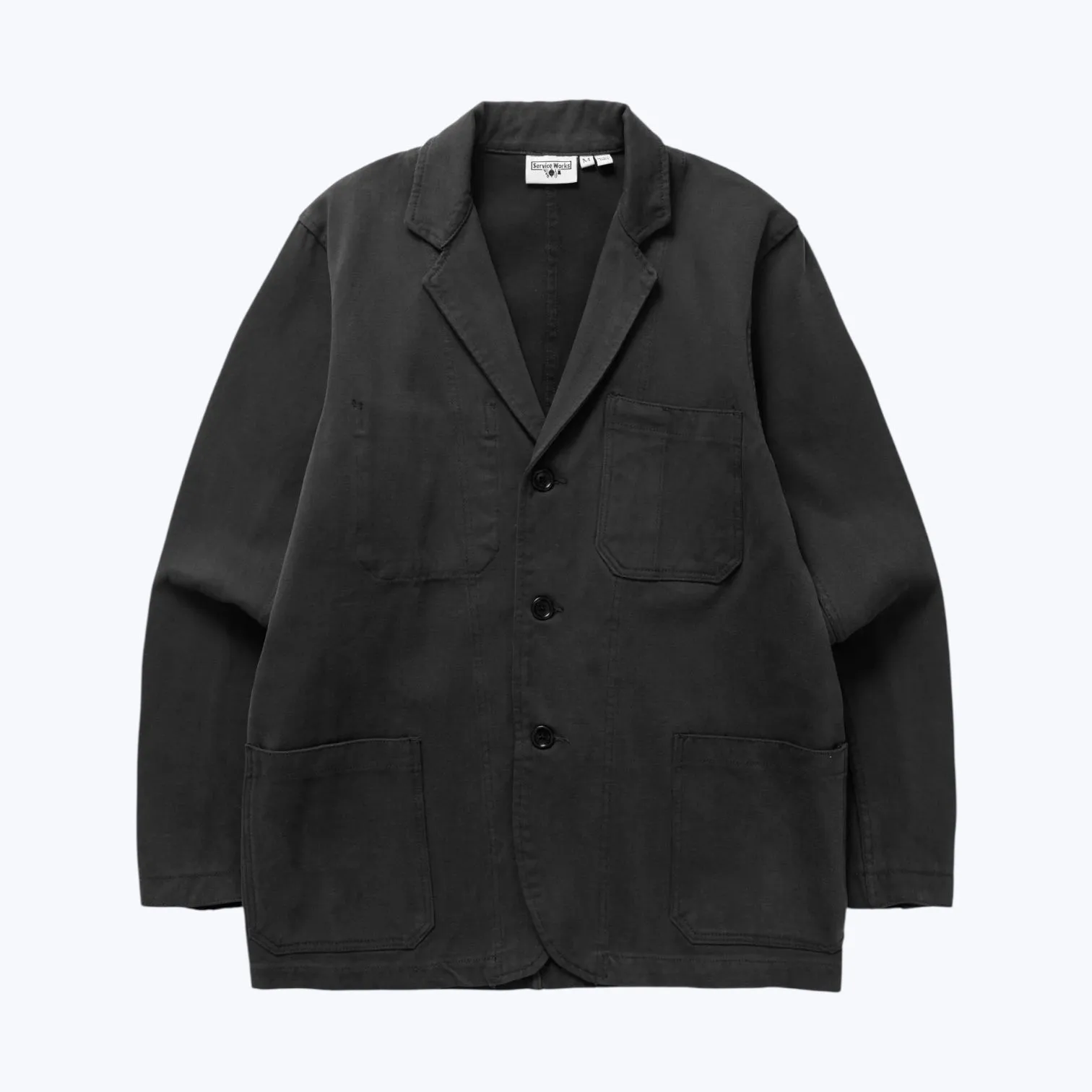 Service Works Moleskin Server Suit Jacket Black Flexible Hem Adjustment